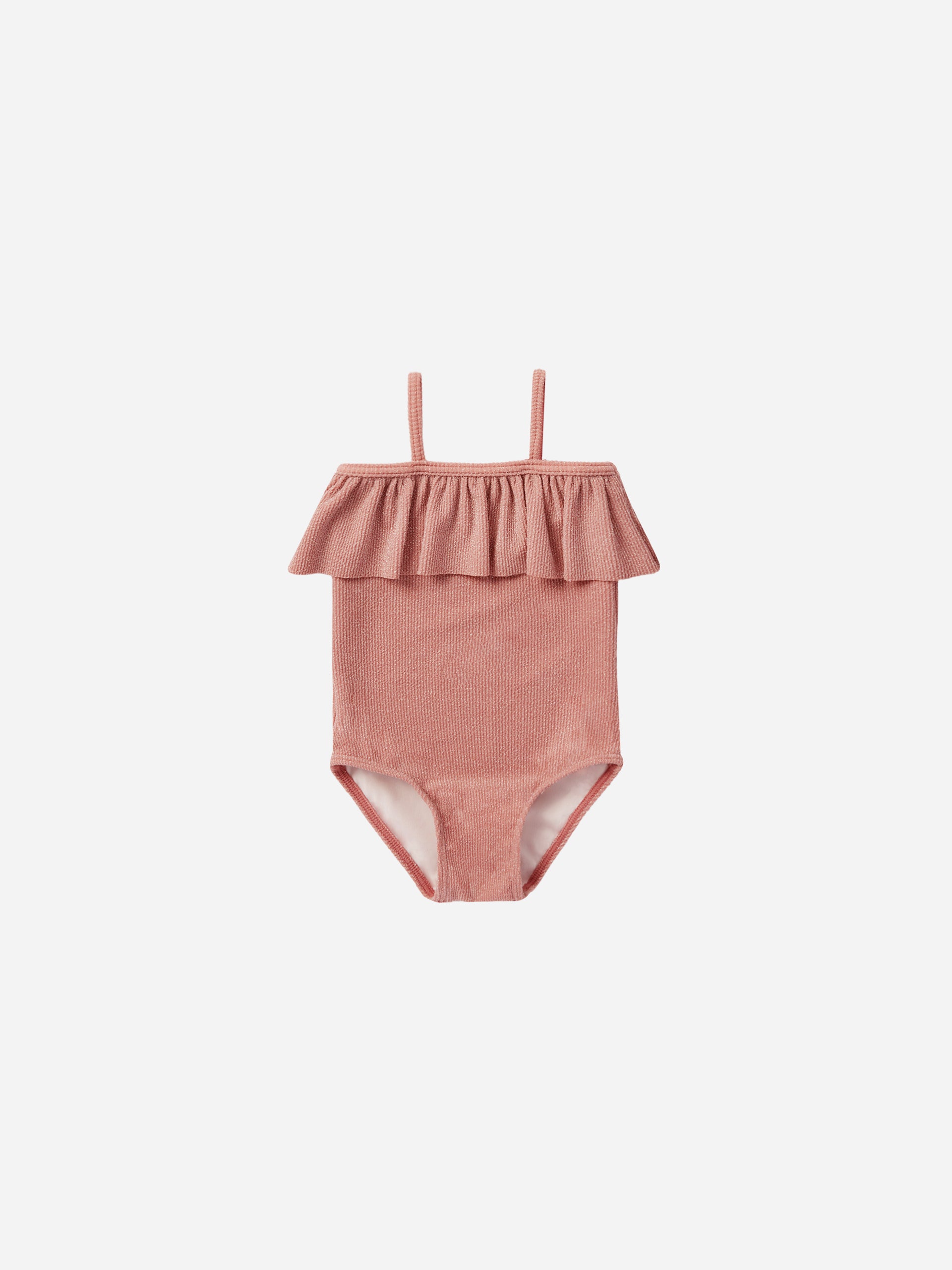 Ruffle One-Piece || Lipstick - Rylee + Cru | Kids Clothes | Trendy Baby Clothes | Modern Infant Outfits |