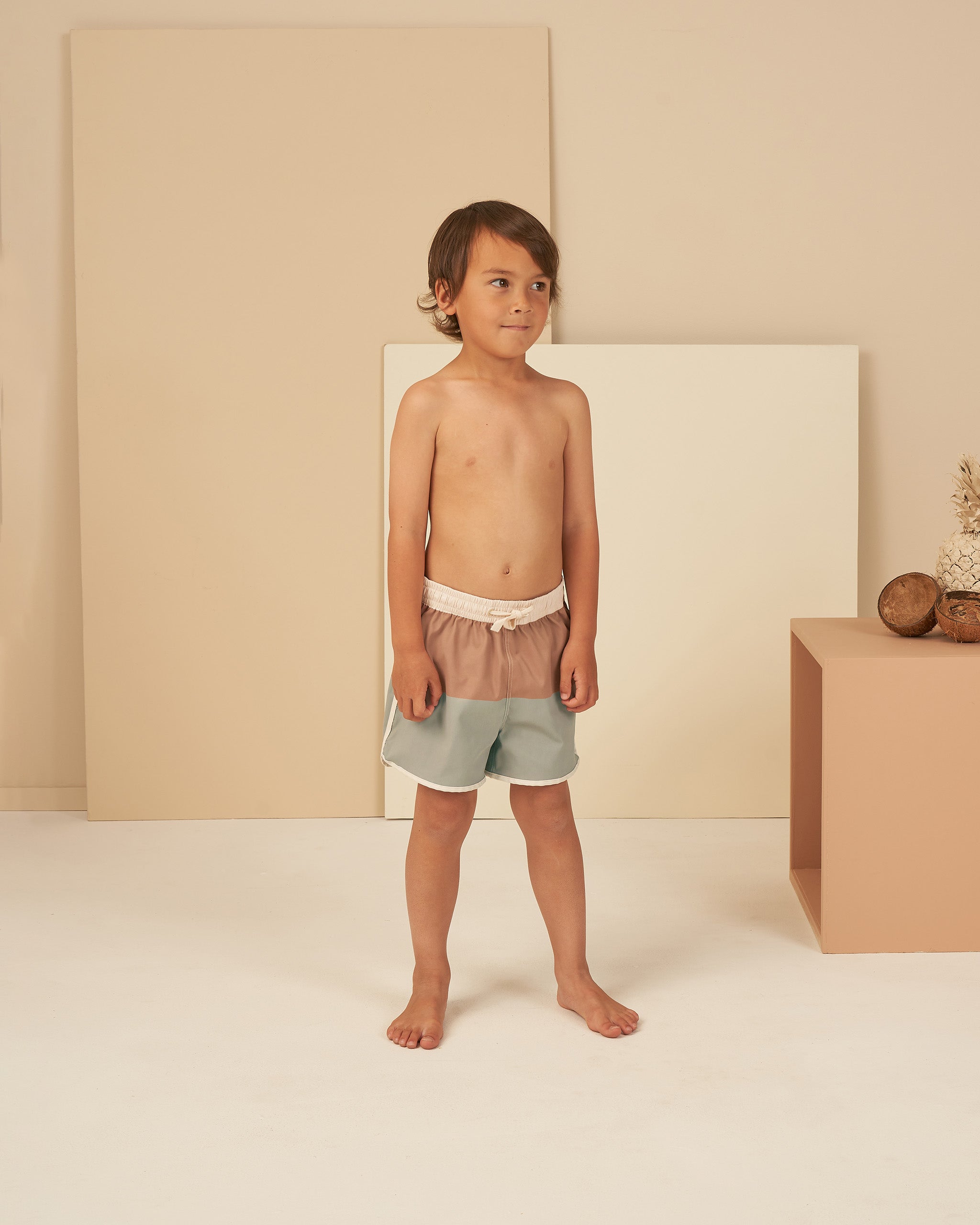 Swim Trunk || Color Block - Rylee + Cru | Kids Clothes | Trendy Baby Clothes | Modern Infant Outfits |