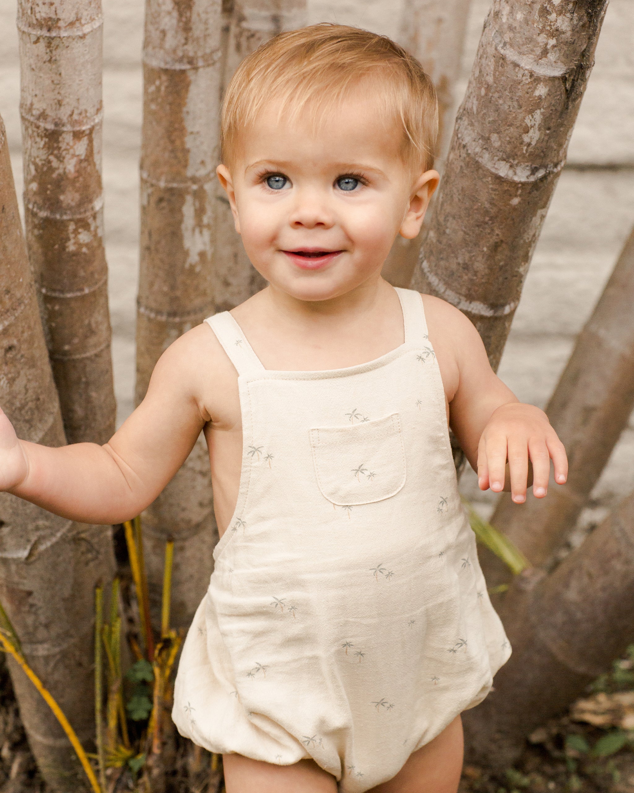 Criss Cross Romper || Palms - Rylee + Cru | Kids Clothes | Trendy Baby Clothes | Modern Infant Outfits |