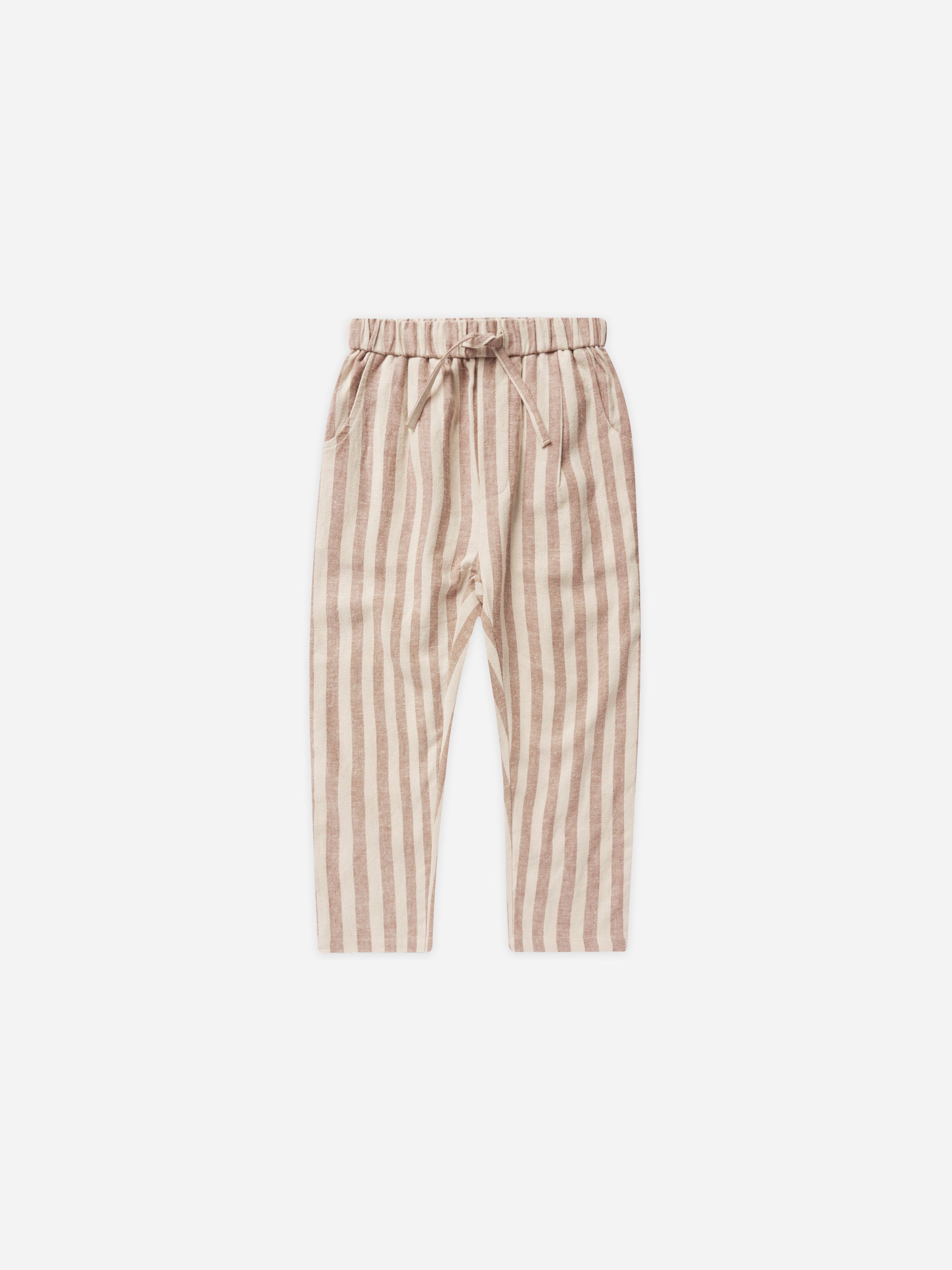 Ethan Trouser || Clay Stripe - Rylee + Cru | Kids Clothes | Trendy Baby Clothes | Modern Infant Outfits |