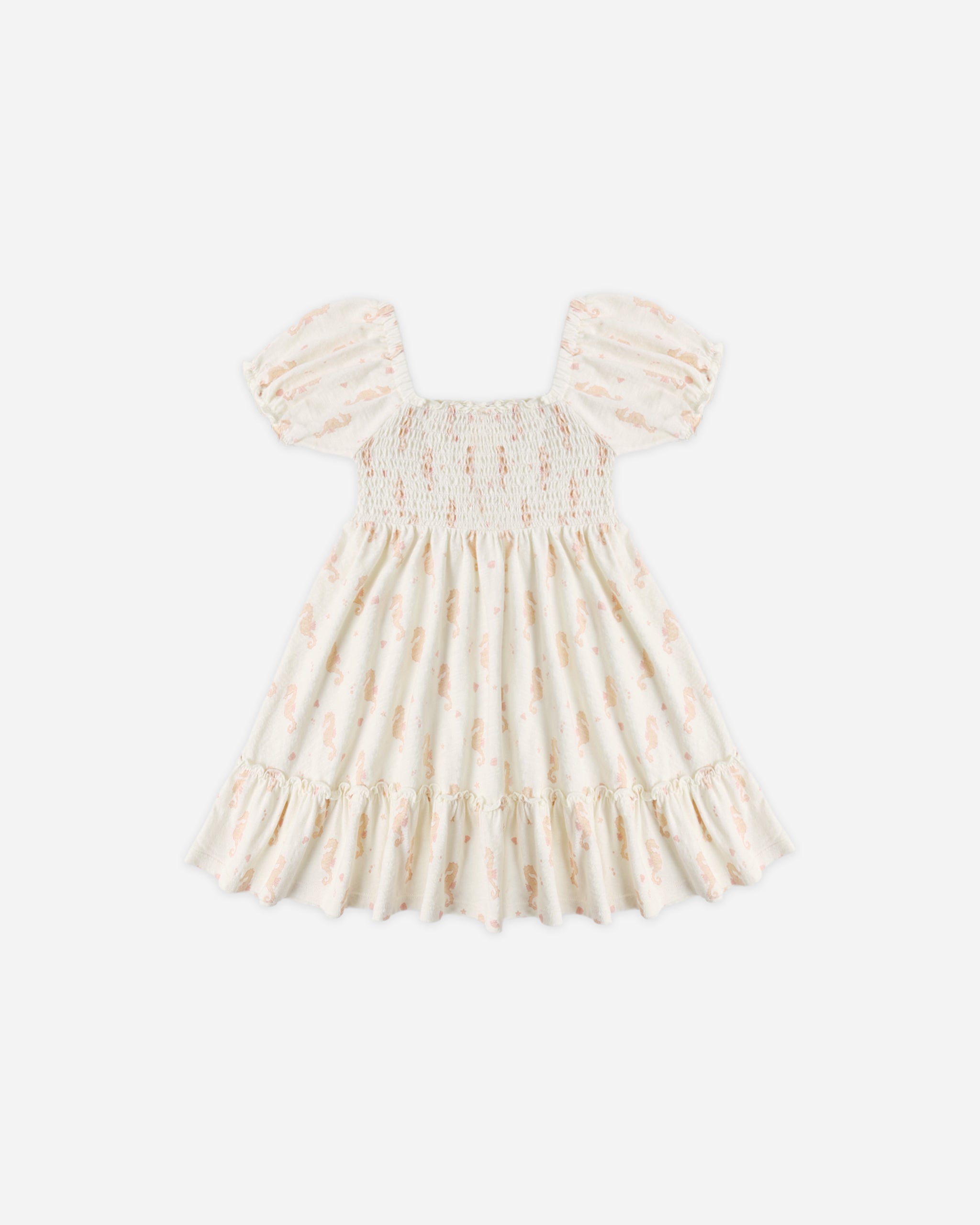 Sage Jersey Dress Seahorses - Rylee + Cru | Kids Clothes | Trendy Baby Clothes | Modern Infant Outfits |