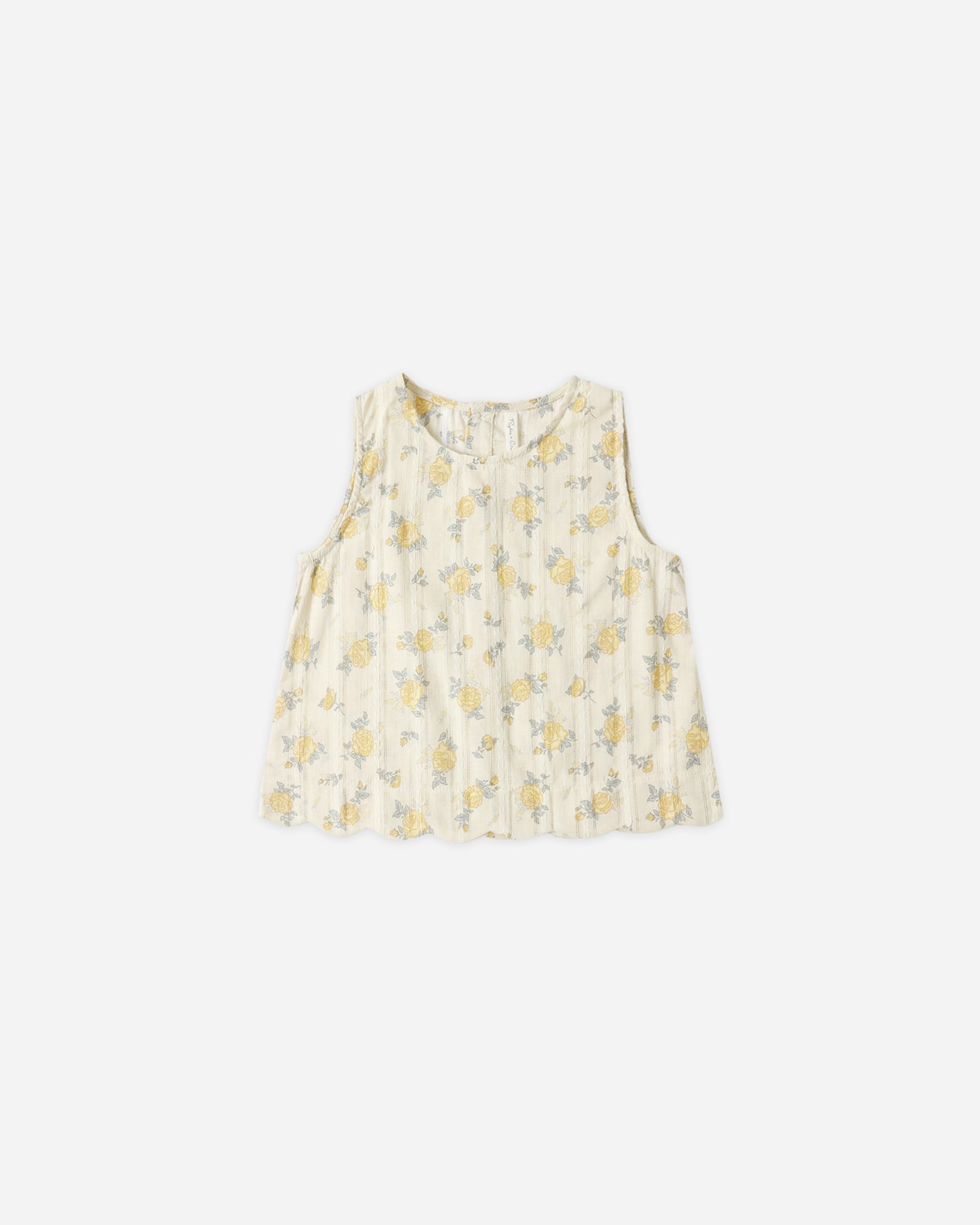 Lenny Top Lemon Ditsy Flower - Rylee + Cru | Kids Clothes | Trendy Baby Clothes | Modern Infant Outfits |