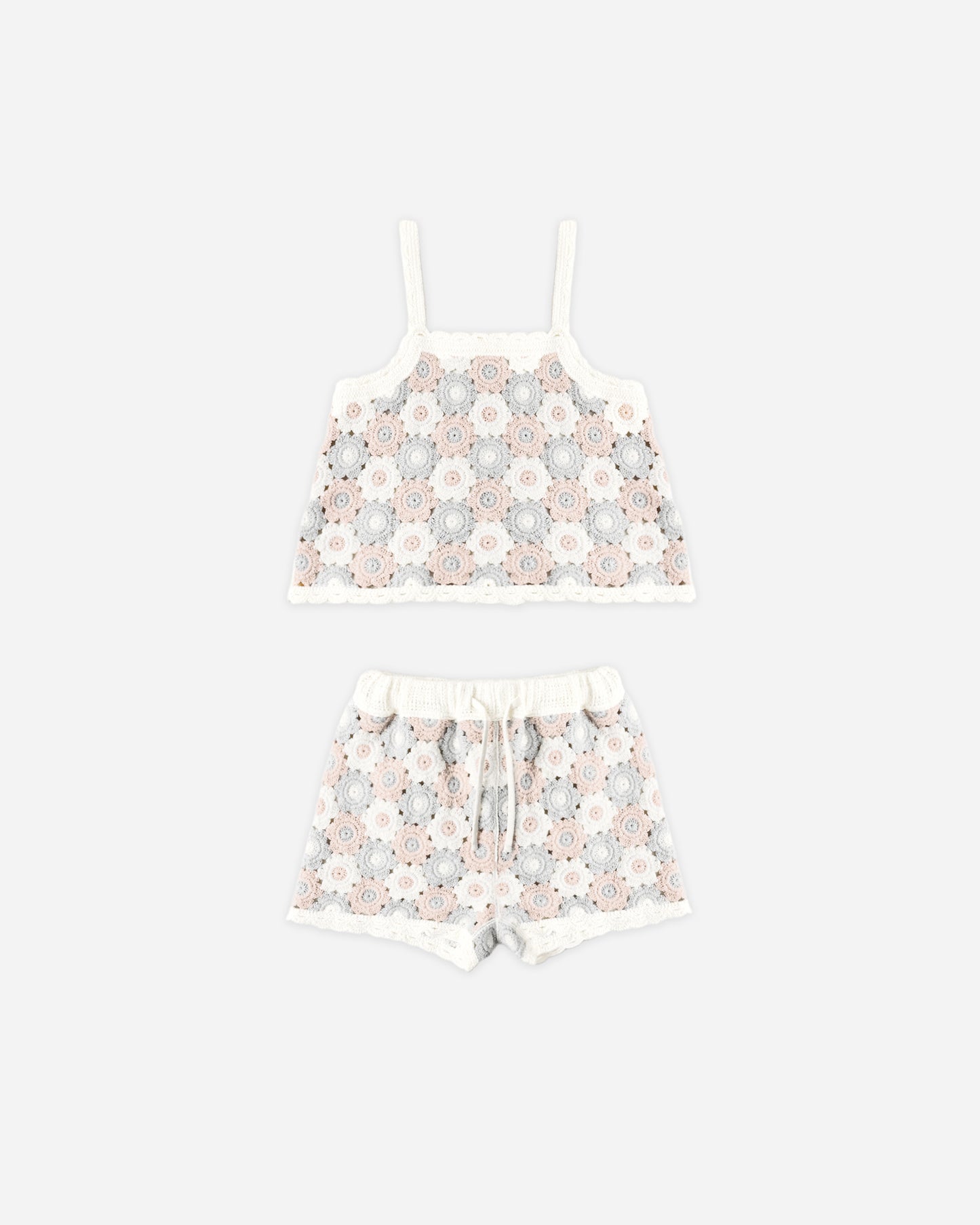 Lili Knit Set Blue, Light Pink, Ivory - Rylee + Cru | Kids Clothes | Trendy Baby Clothes | Modern Infant Outfits |