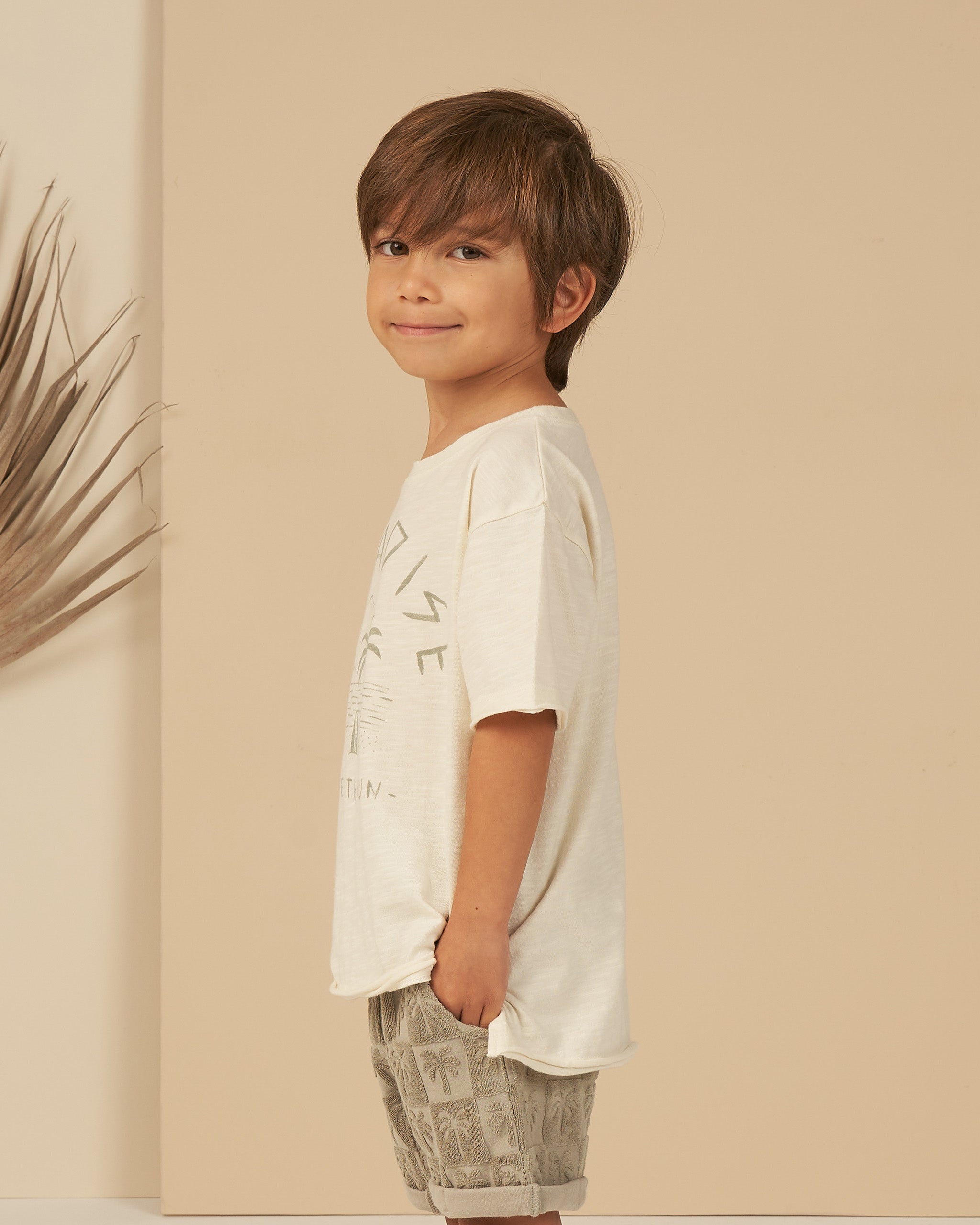 Raw Edge Tee || Paradise - Rylee + Cru | Kids Clothes | Trendy Baby Clothes | Modern Infant Outfits |