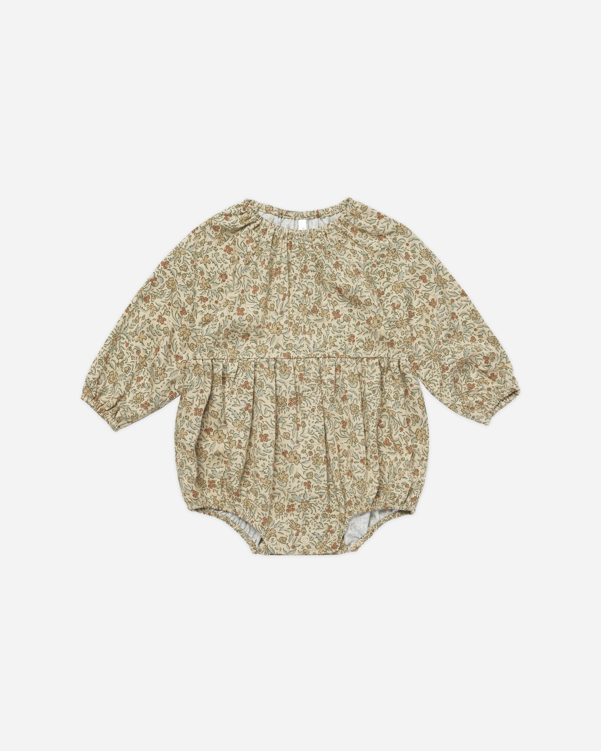 Long Sleeve Bubble Romper || Golden Garden - Rylee + Cru | Kids Clothes | Trendy Baby Clothes | Modern Infant Outfits |