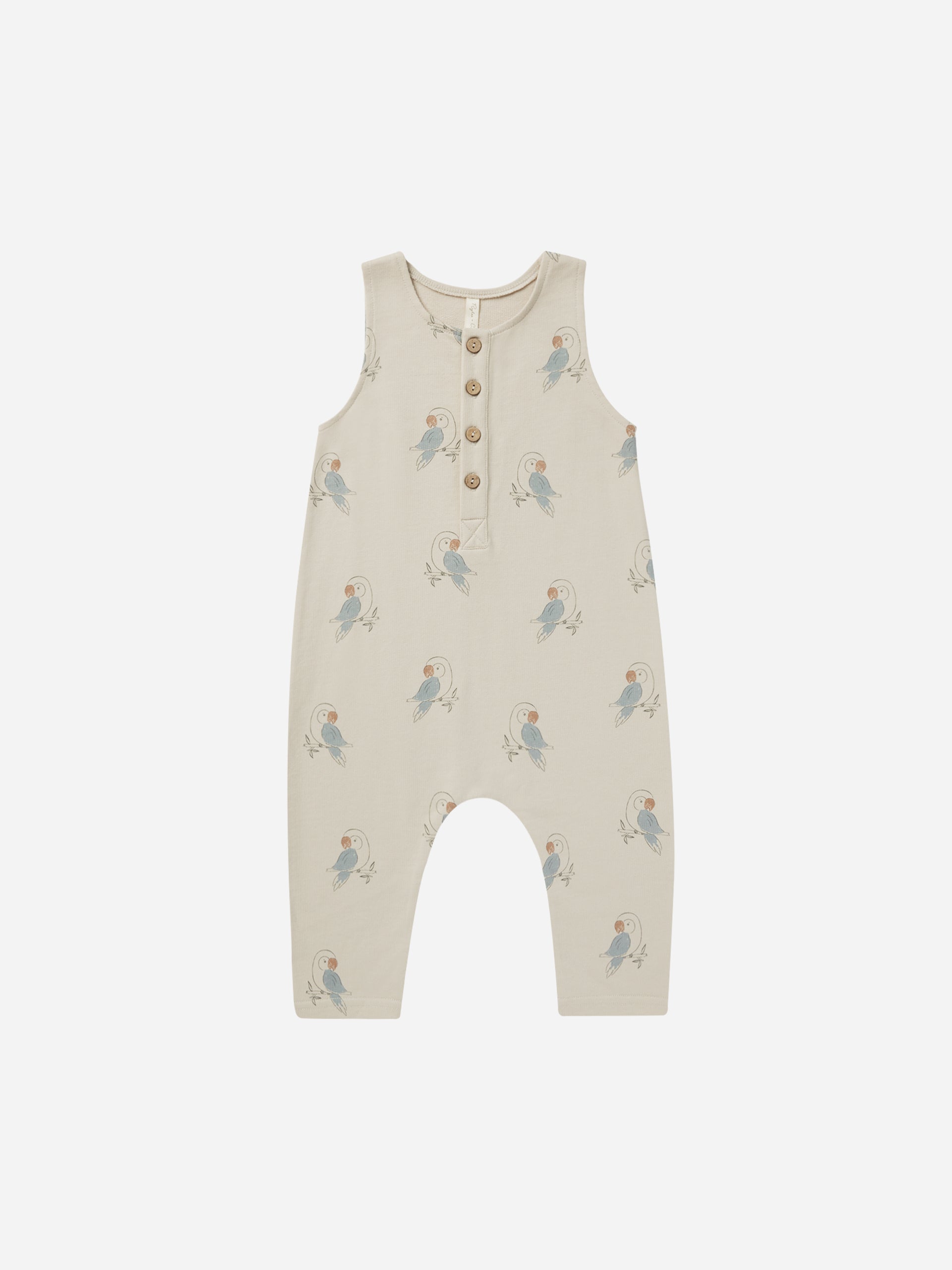 Terry Jumpsuit || Parrots - Rylee + Cru | Kids Clothes | Trendy Baby Clothes | Modern Infant Outfits |