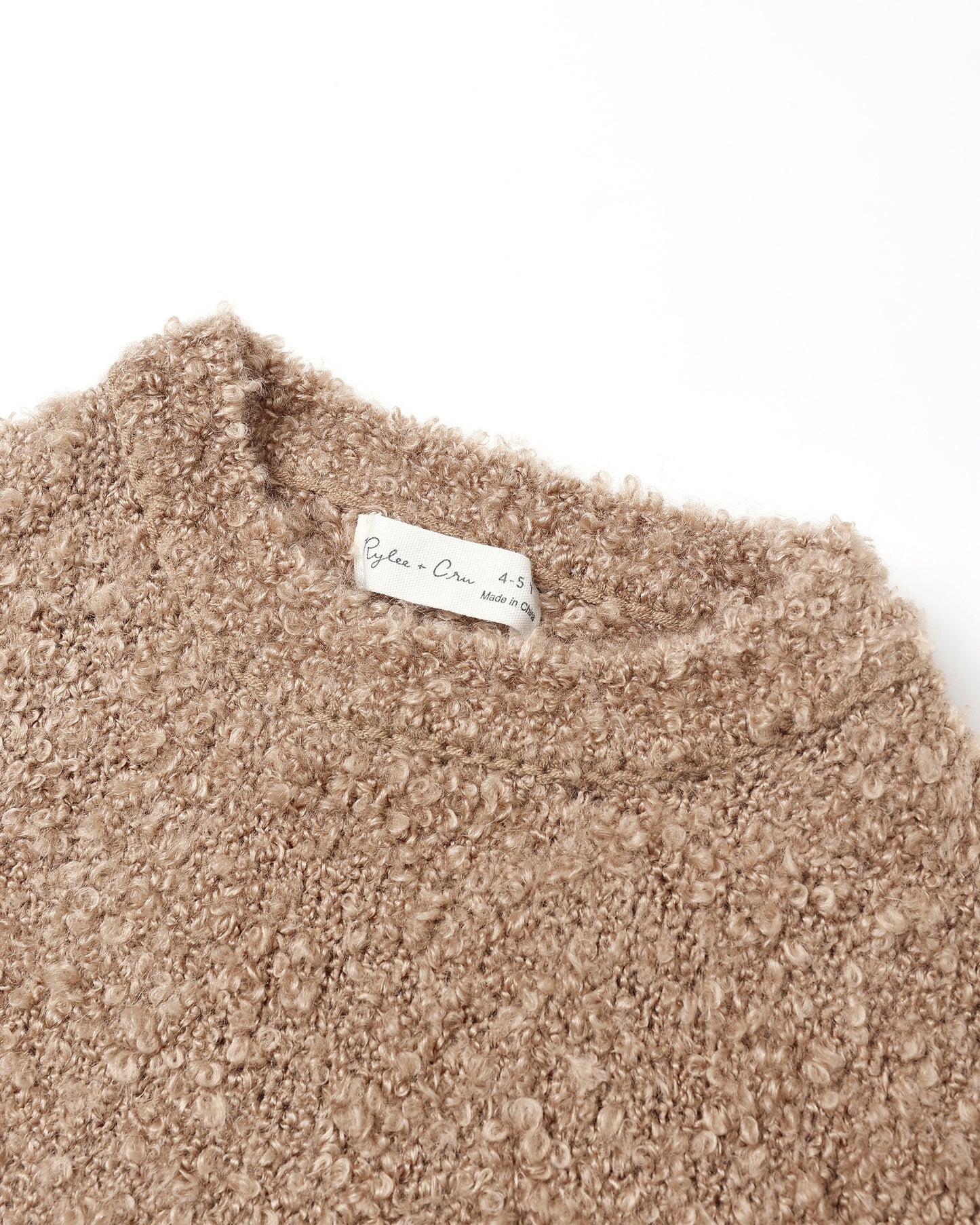 Aspen Sweater || Toffee Boucle - Rylee + Cru | Kids Clothes | Trendy Baby Clothes | Modern Infant Outfits |