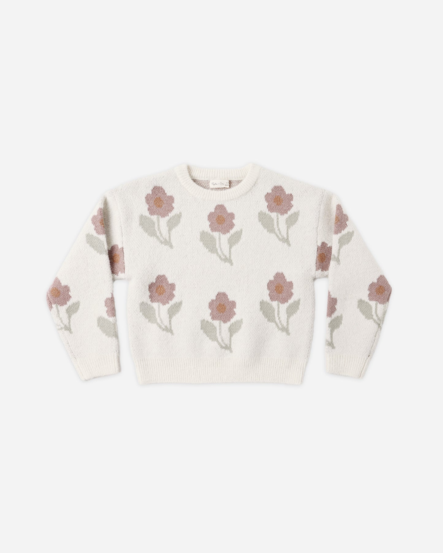 Aspen Sweater Ivory Flower - Rylee + Cru | Kids Clothes | Trendy Baby Clothes | Modern Infant Outfits |