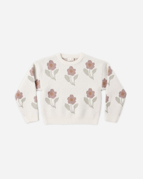 Aspen Sweater Ivory Flower – Rylee + Cru