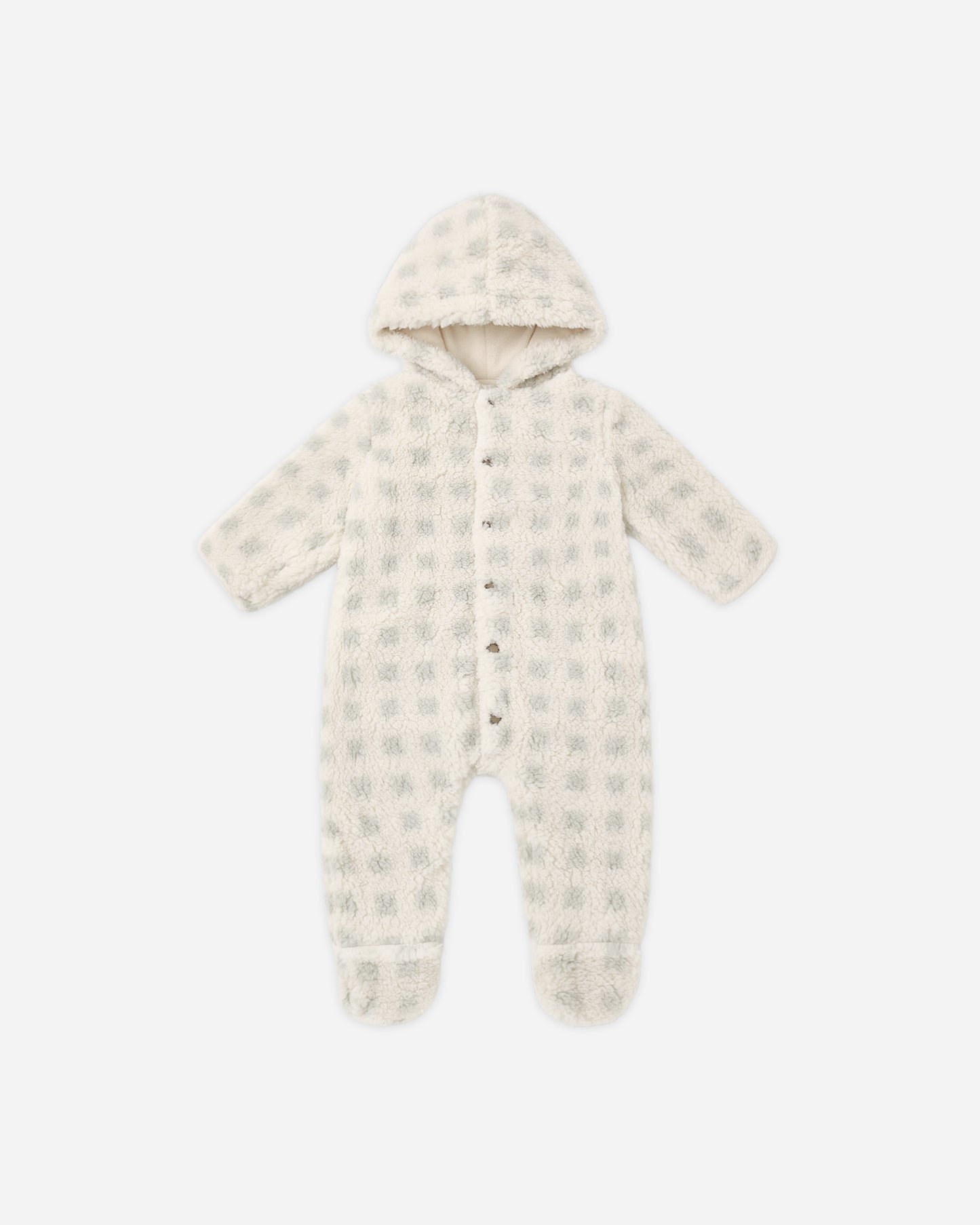 Fleece Jumpsuit Sage Check - Rylee + Cru | Kids Clothes | Trendy Baby Clothes | Modern Infant Outfits |