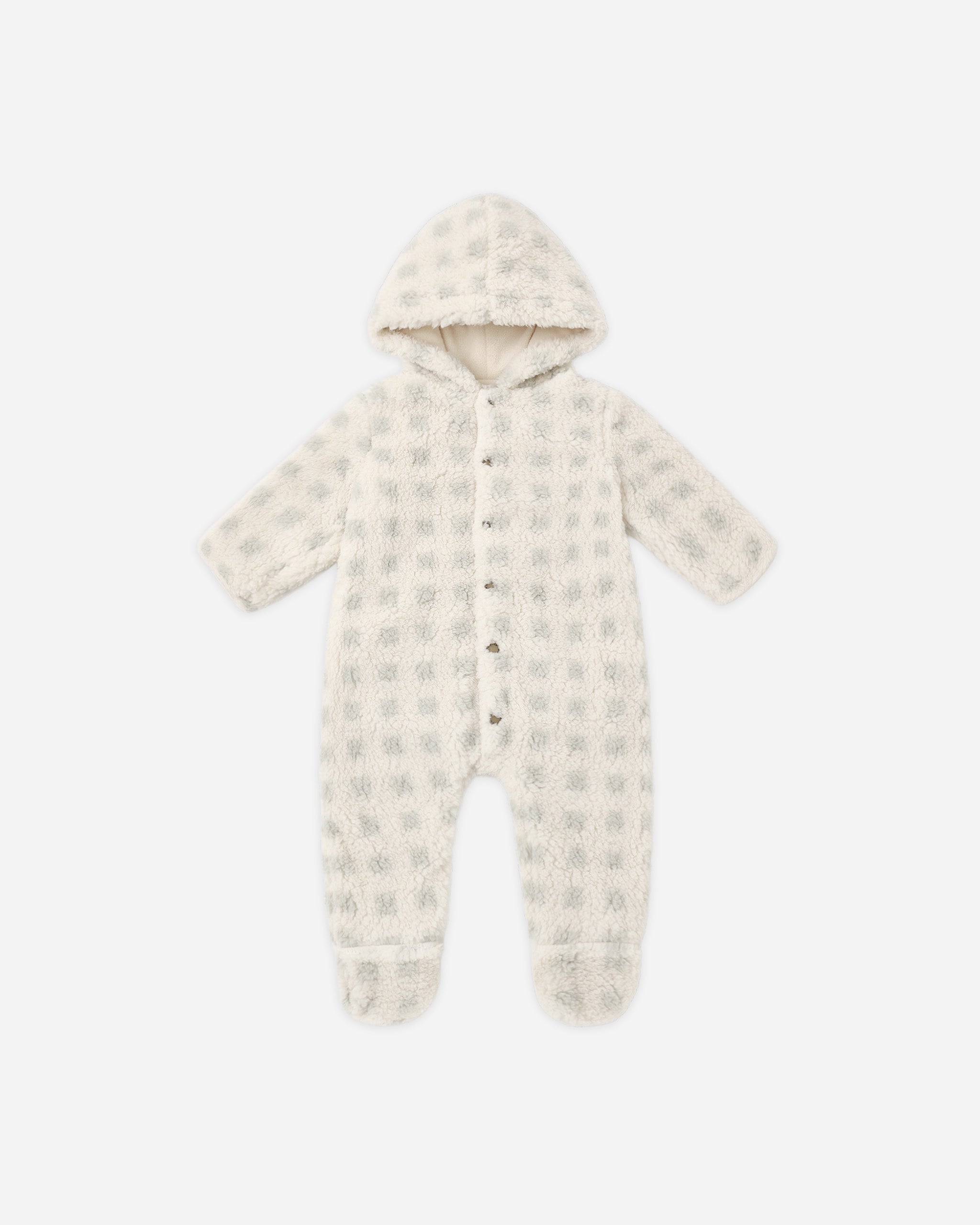 Fleece Jumpsuit Sage Check - Rylee + Cru | Kids Clothes | Trendy Baby Clothes | Modern Infant Outfits |