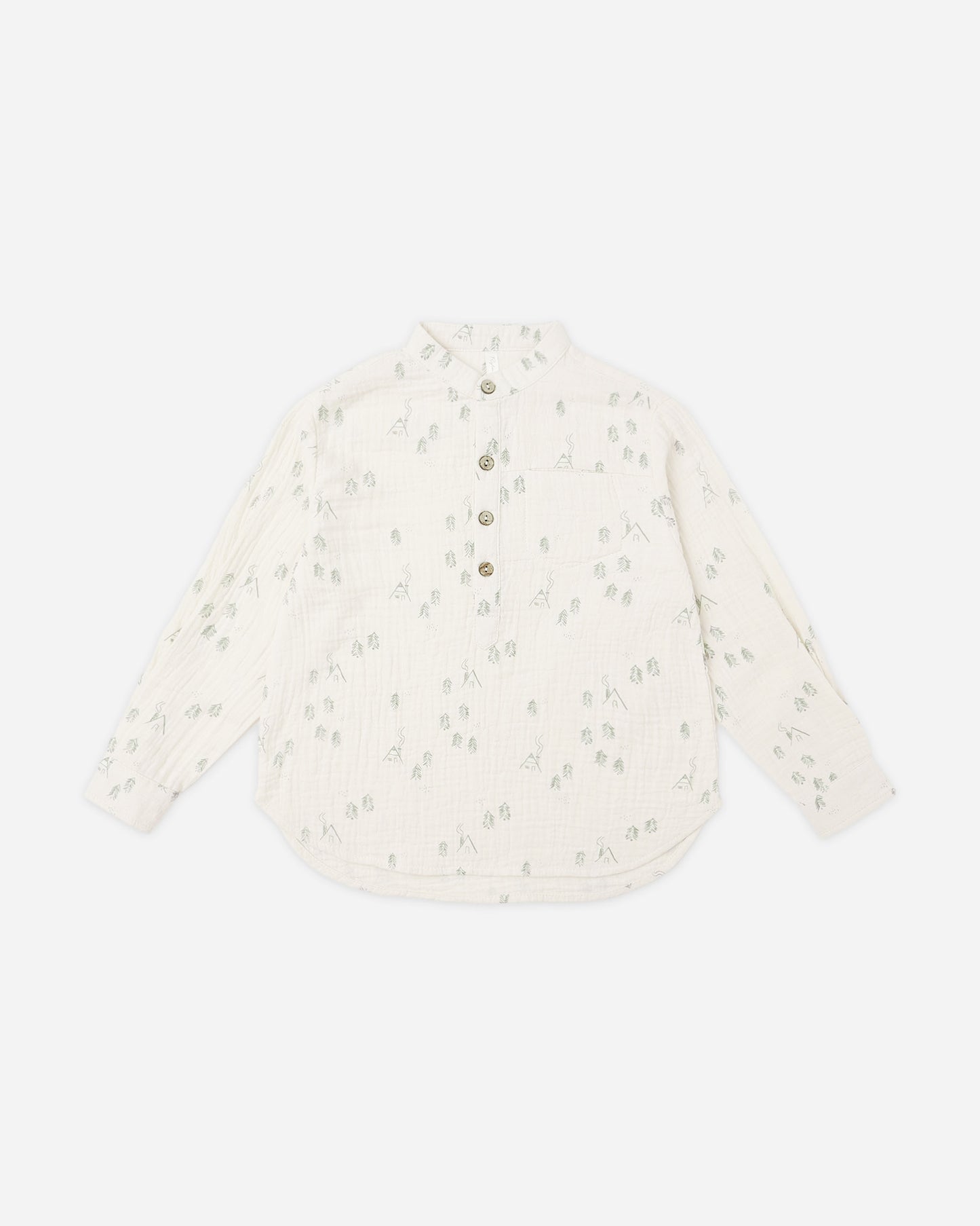 Long Sleeve Mason Shirt || Woods - Rylee + Cru | Kids Clothes | Trendy Baby Clothes | Modern Infant Outfits |