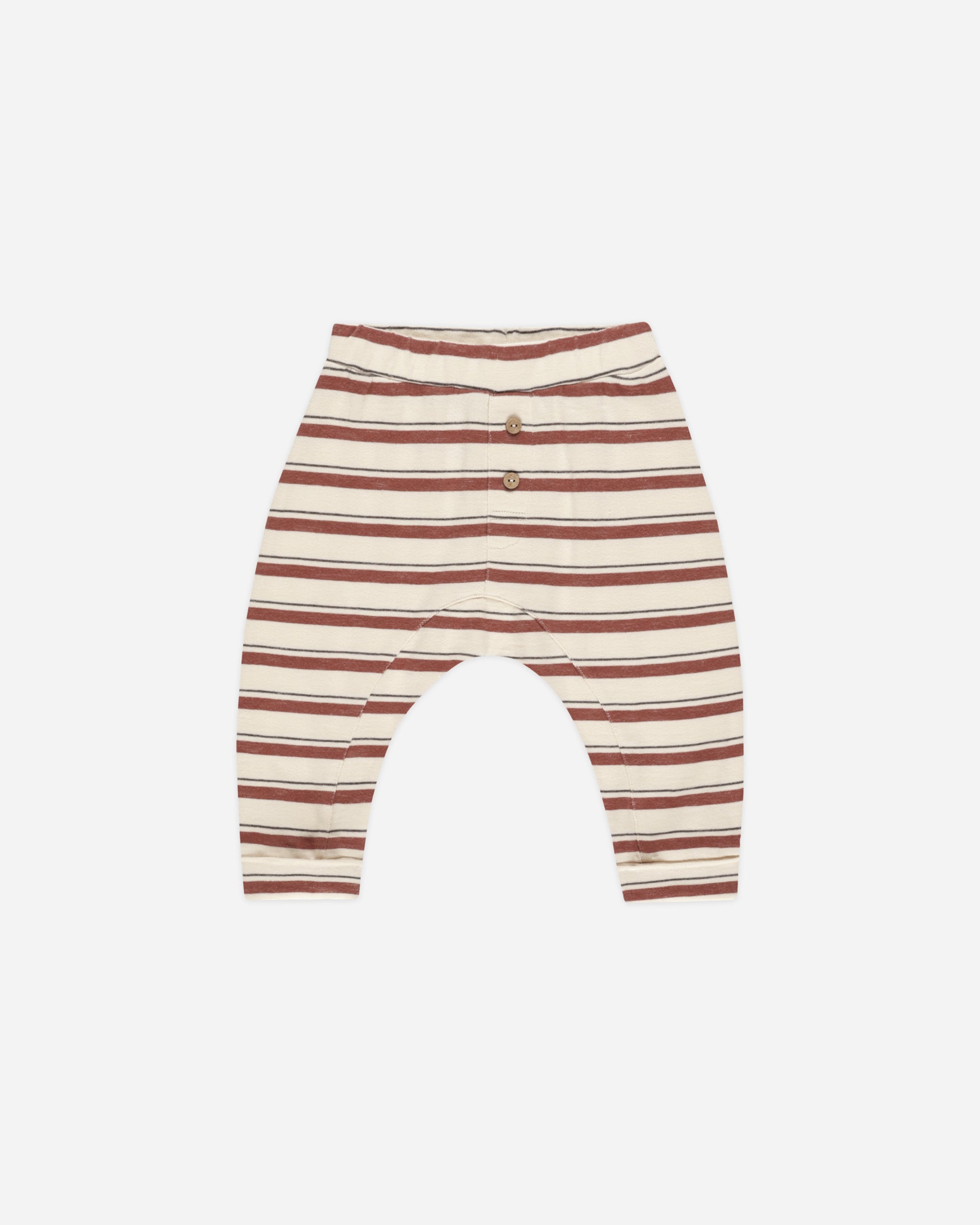 Baby Cru Pant || Brick Stripe