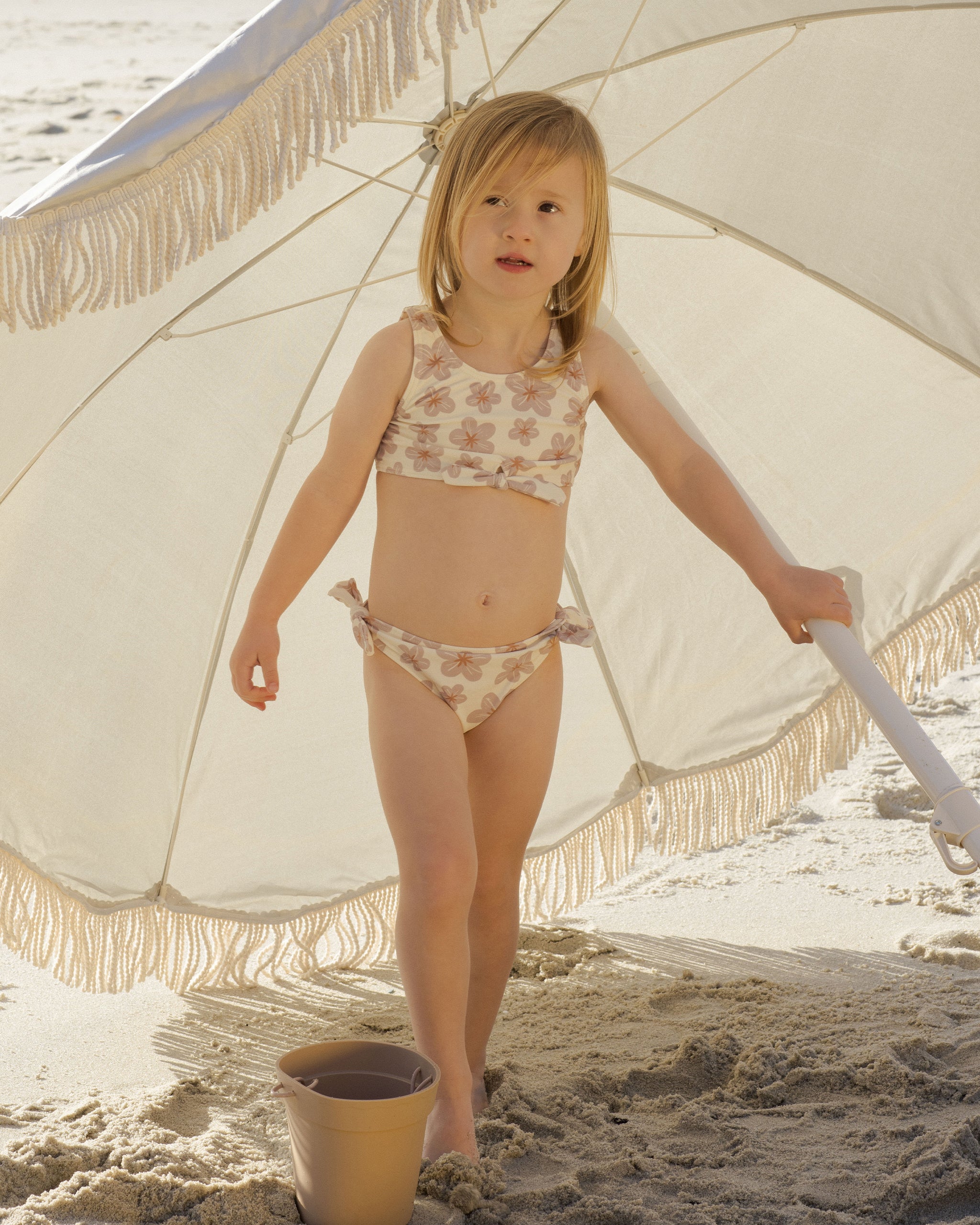 Knotted Bikini || Hibiscus - Rylee + Cru | Kids Clothes | Trendy Baby Clothes | Modern Infant Outfits |