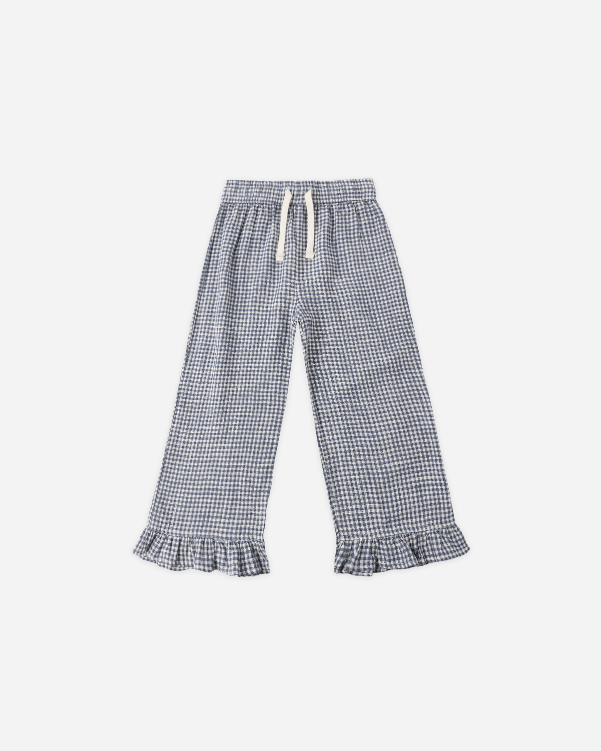 Wide Leg Pant Marine Gingham