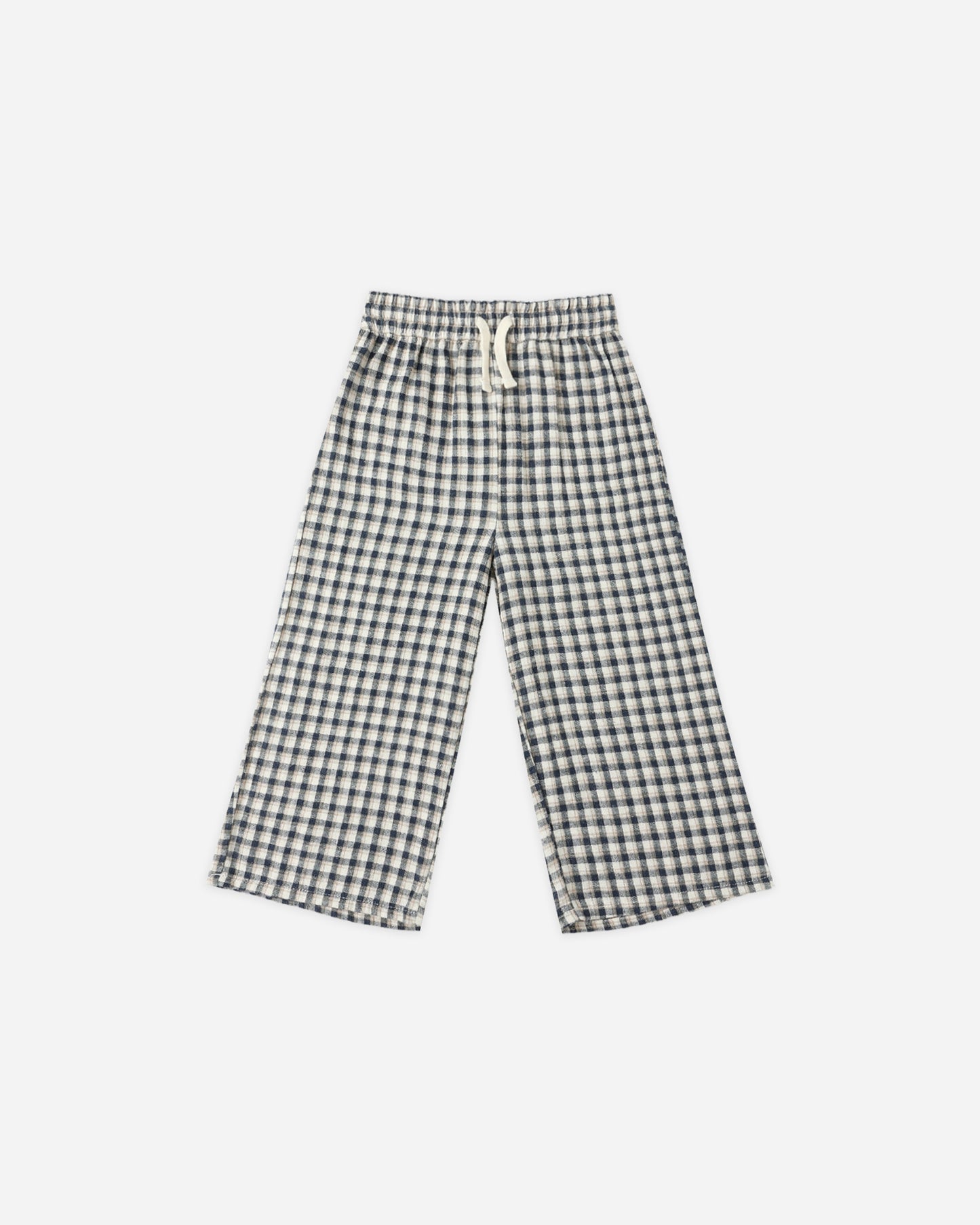 Wide Leg Pant || Navy Check - Rylee + Cru | Kids Clothes | Trendy Baby Clothes | Modern Infant Outfits |