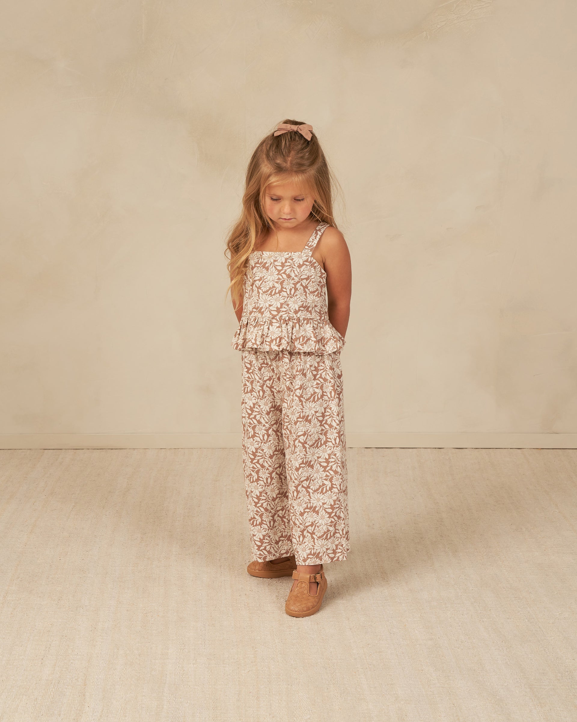 Rylee + Cru Teen Baggy Wide Leg Pant - Railroad Stripe