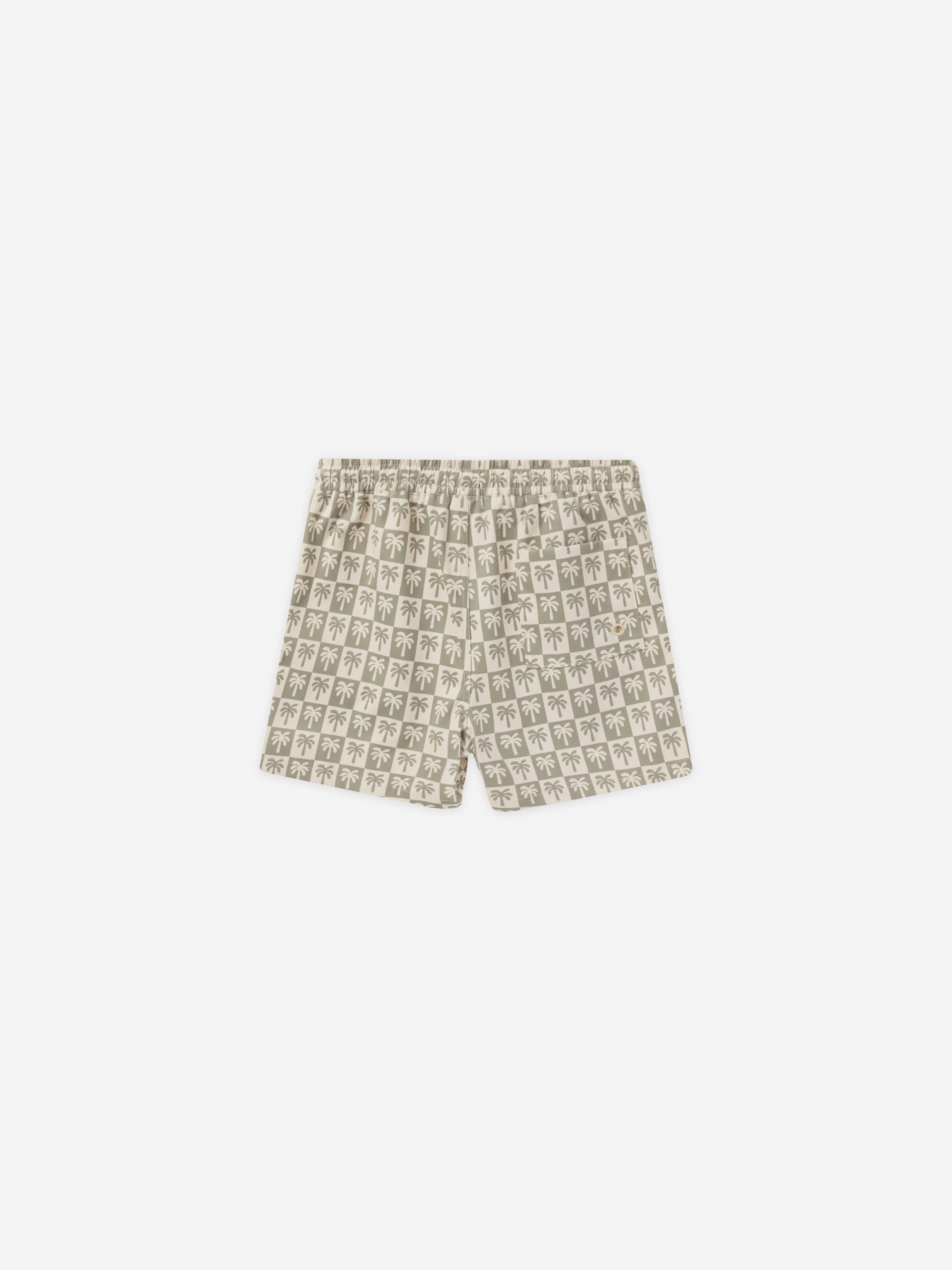 Boardshort || Palm Check - Rylee + Cru | Kids Clothes | Trendy Baby Clothes | Modern Infant Outfits |