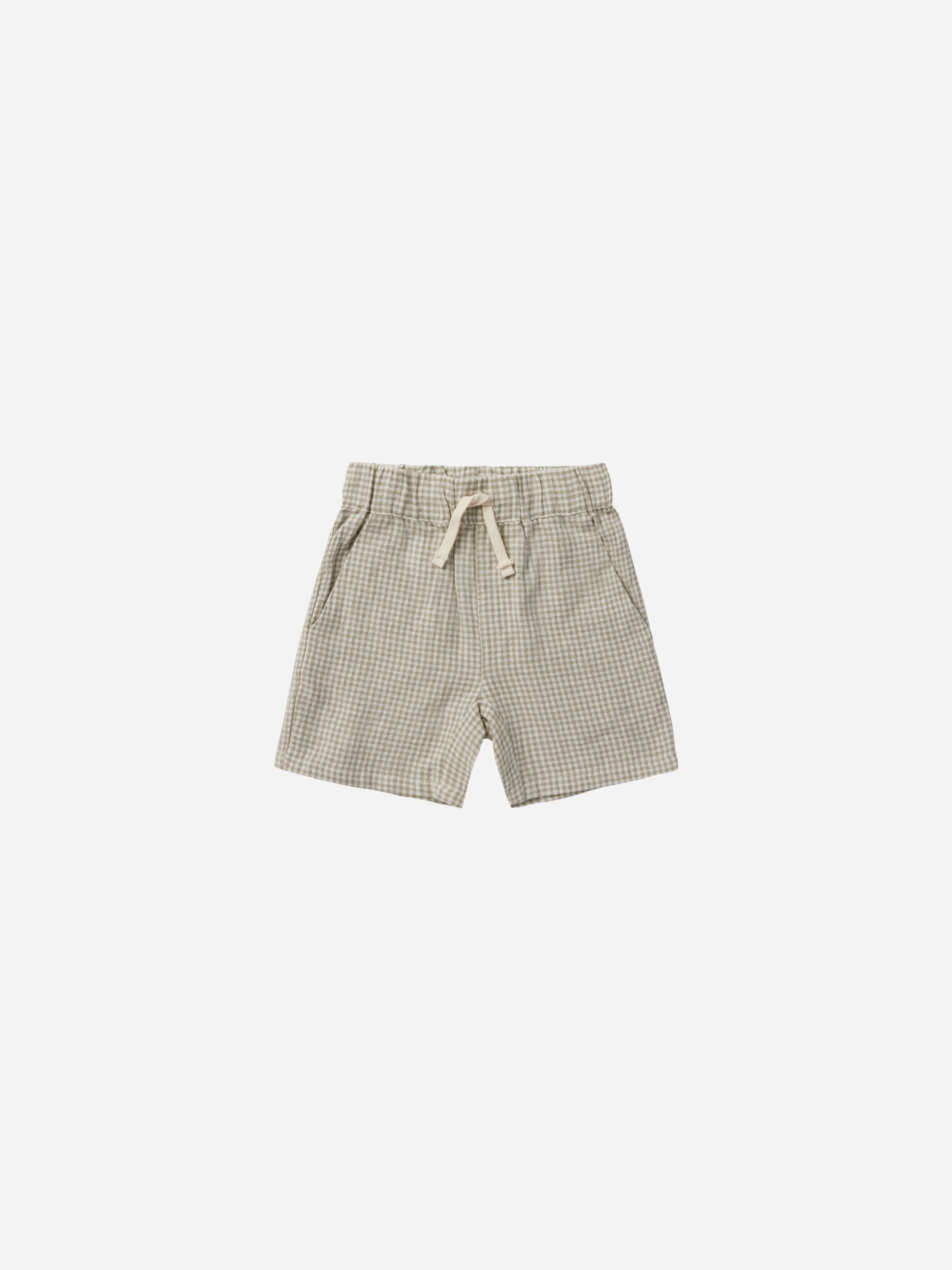 Bermuda Short || Sage Gingham - Rylee + Cru | Kids Clothes | Trendy Baby Clothes | Modern Infant Outfits |