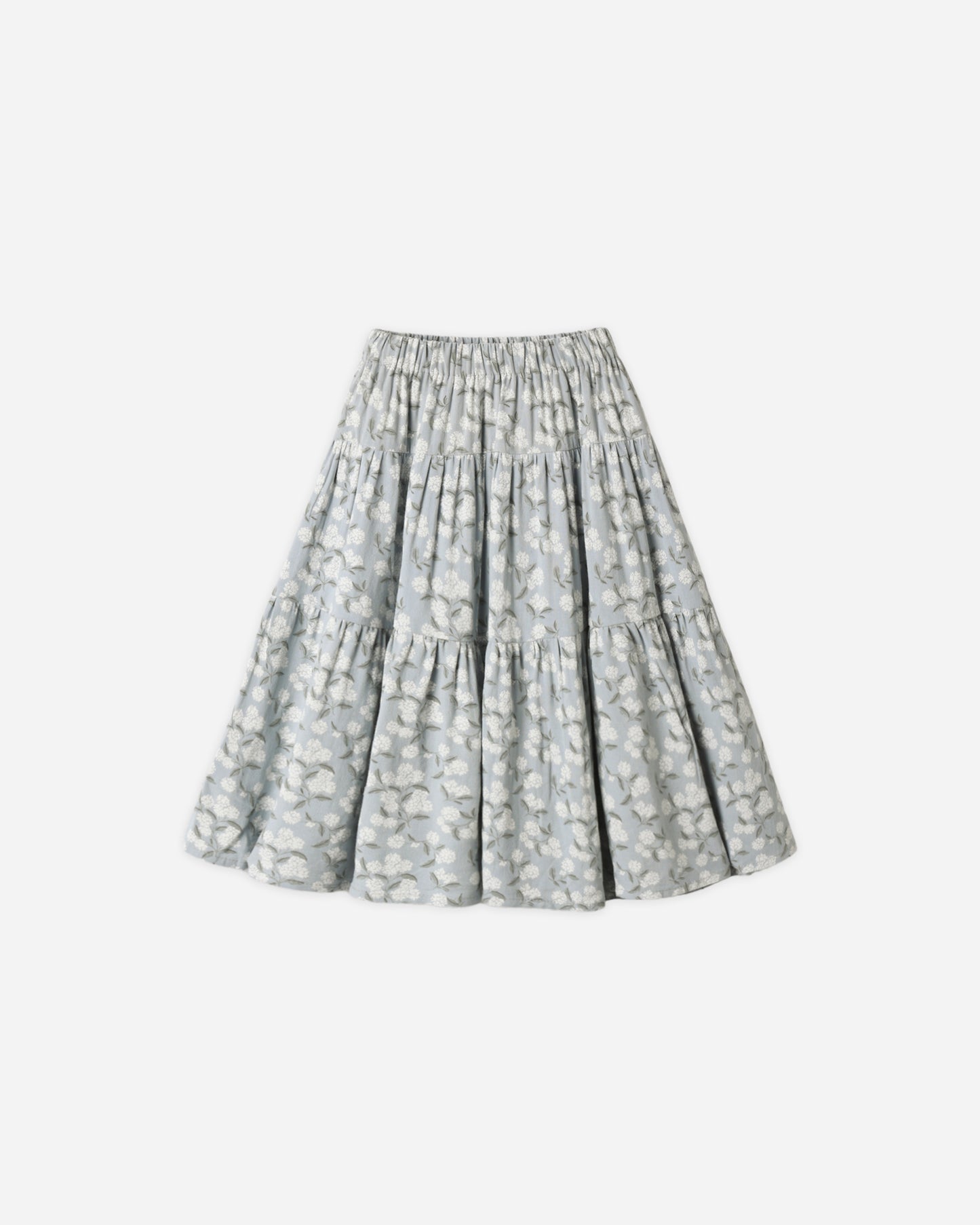 Tiered Midi Skirt Light Blue - Rylee + Cru | Kids Clothes | Trendy Baby Clothes | Modern Infant Outfits |