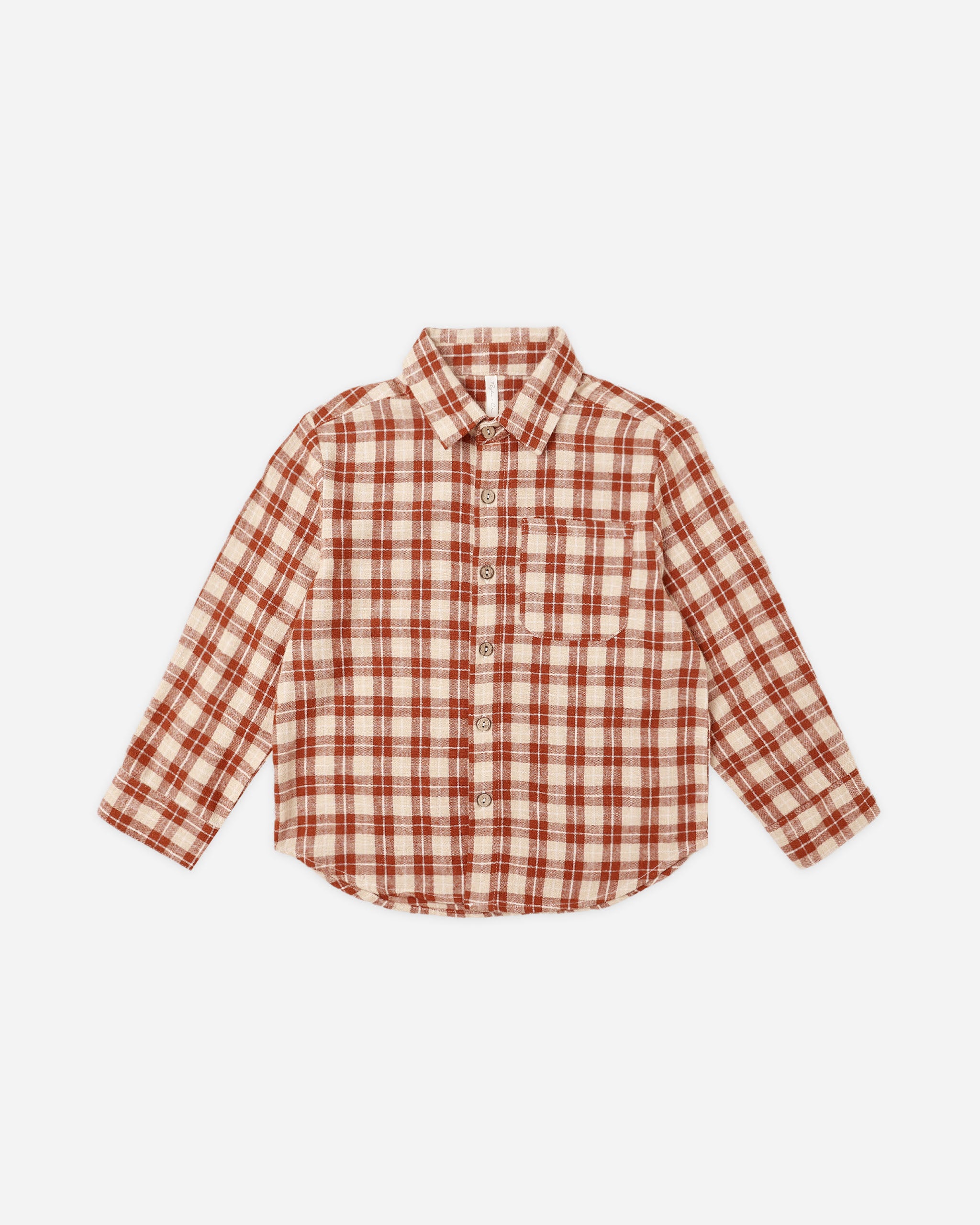 Collared Long Sleeve Shirt || Red Plaid - Rylee + Cru | Kids Clothes | Trendy Baby Clothes | Modern Infant Outfits |