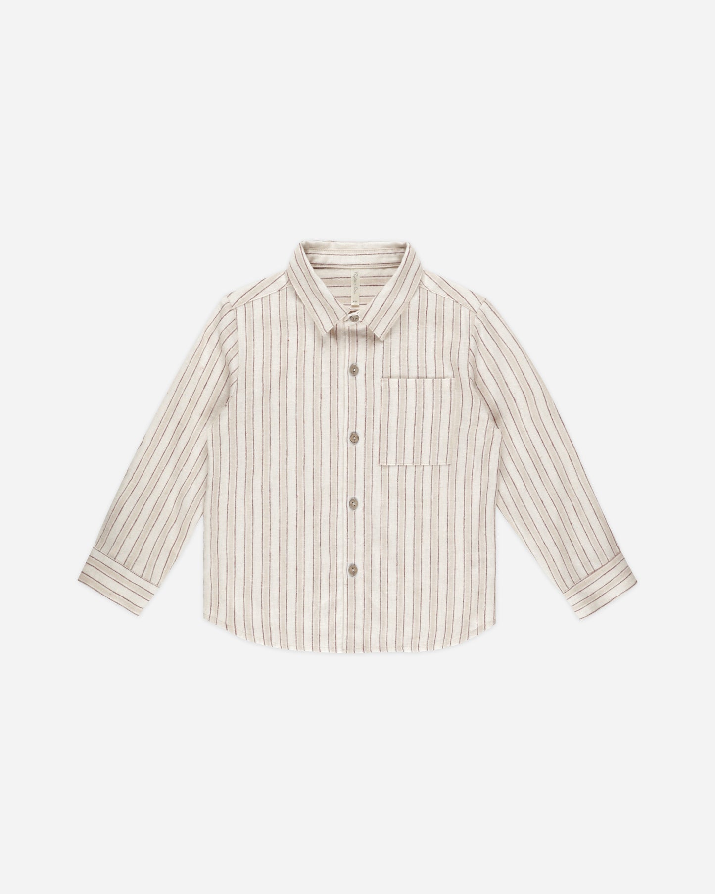 Collared Long Sleeve Shirt || Stone Stripe