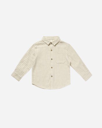 Rylee + Cru Baseball Shirt - Navy Pinstripe main image 0