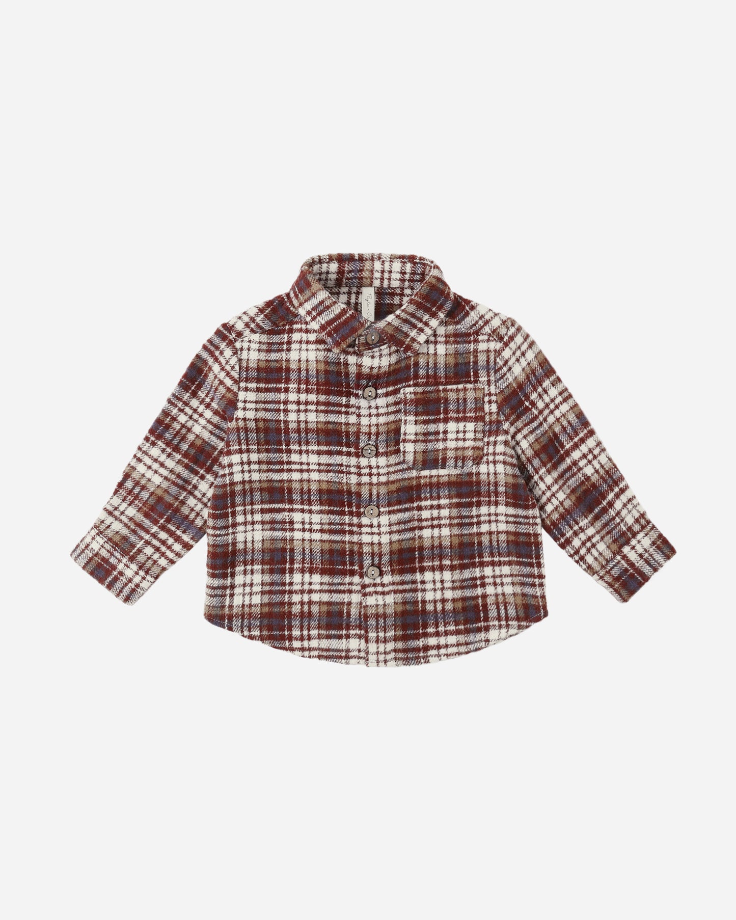 Collared Long Sleeve Shirt || Burgundy Plaid - Rylee + Cru | Kids Clothes | Trendy Baby Clothes | Modern Infant Outfits |