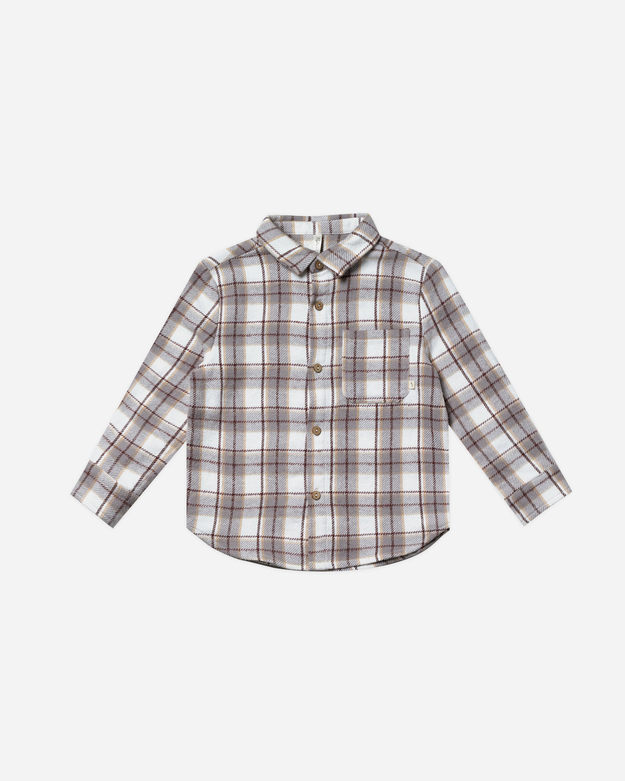 Collared Long Sleeve Shirt || Blue Flannel - Rylee + Cru | Kids Clothes | Trendy Baby Clothes | Modern Infant Outfits |