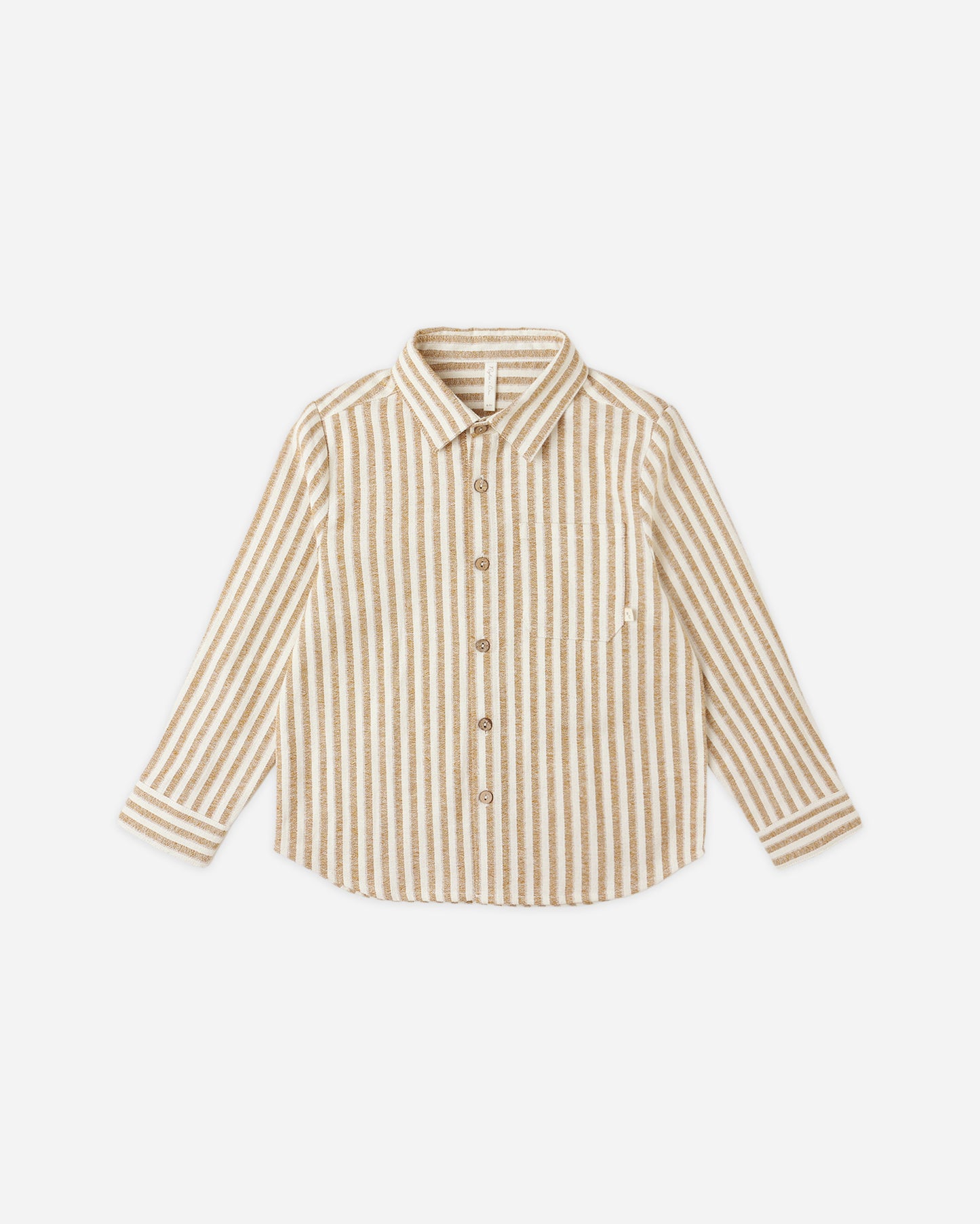 Collared Long Sleeve Shirt || Golden Stripe - Rylee + Cru | Kids Clothes | Trendy Baby Clothes | Modern Infant Outfits |