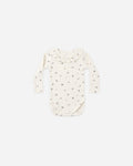 Ruffle Collar Bodysuit Natural Ditsy - Rylee + Cru | Kids Clothes | Trendy Baby Clothes | Modern Infant Outfits |