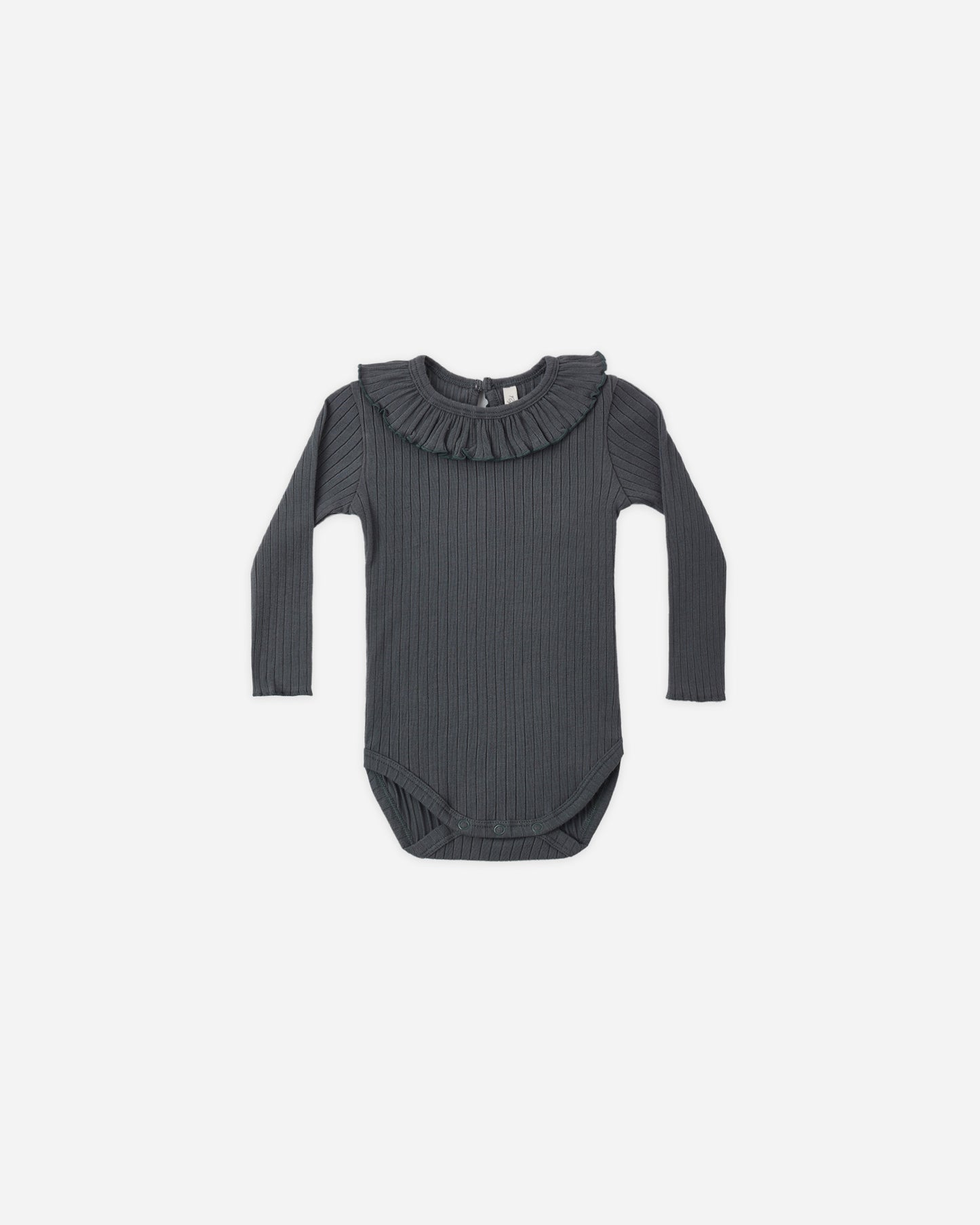 Ruffle Collar Bodysuit Midnight - Rylee + Cru | Kids Clothes | Trendy Baby Clothes | Modern Infant Outfits |