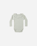 Ruffle Collar Bodysuit Sage - Rylee + Cru | Kids Clothes | Trendy Baby Clothes | Modern Infant Outfits |