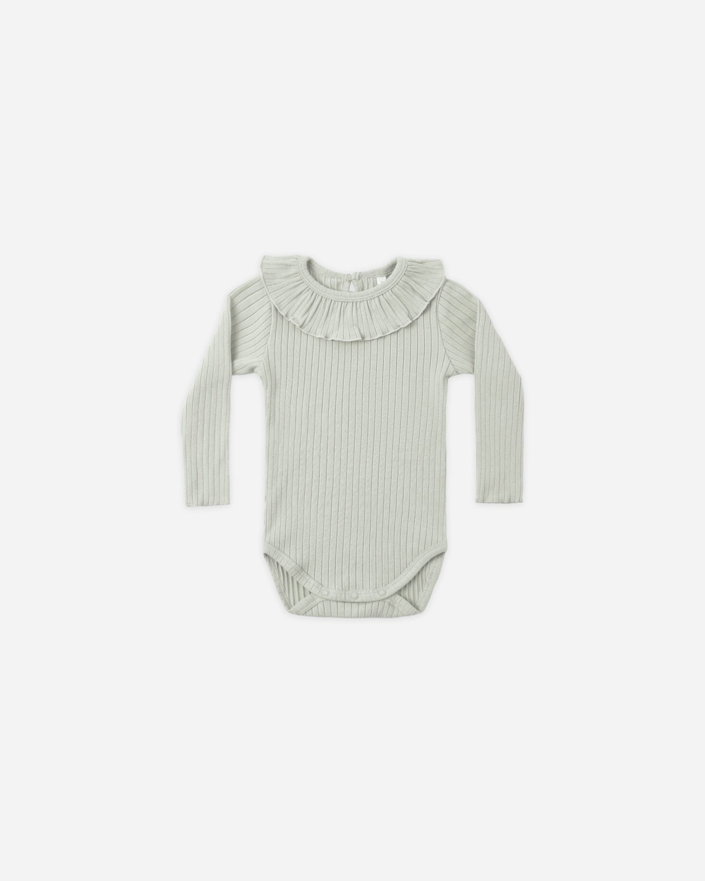 Ruffle Collar Bodysuit Sage - Rylee + Cru | Kids Clothes | Trendy Baby Clothes | Modern Infant Outfits |