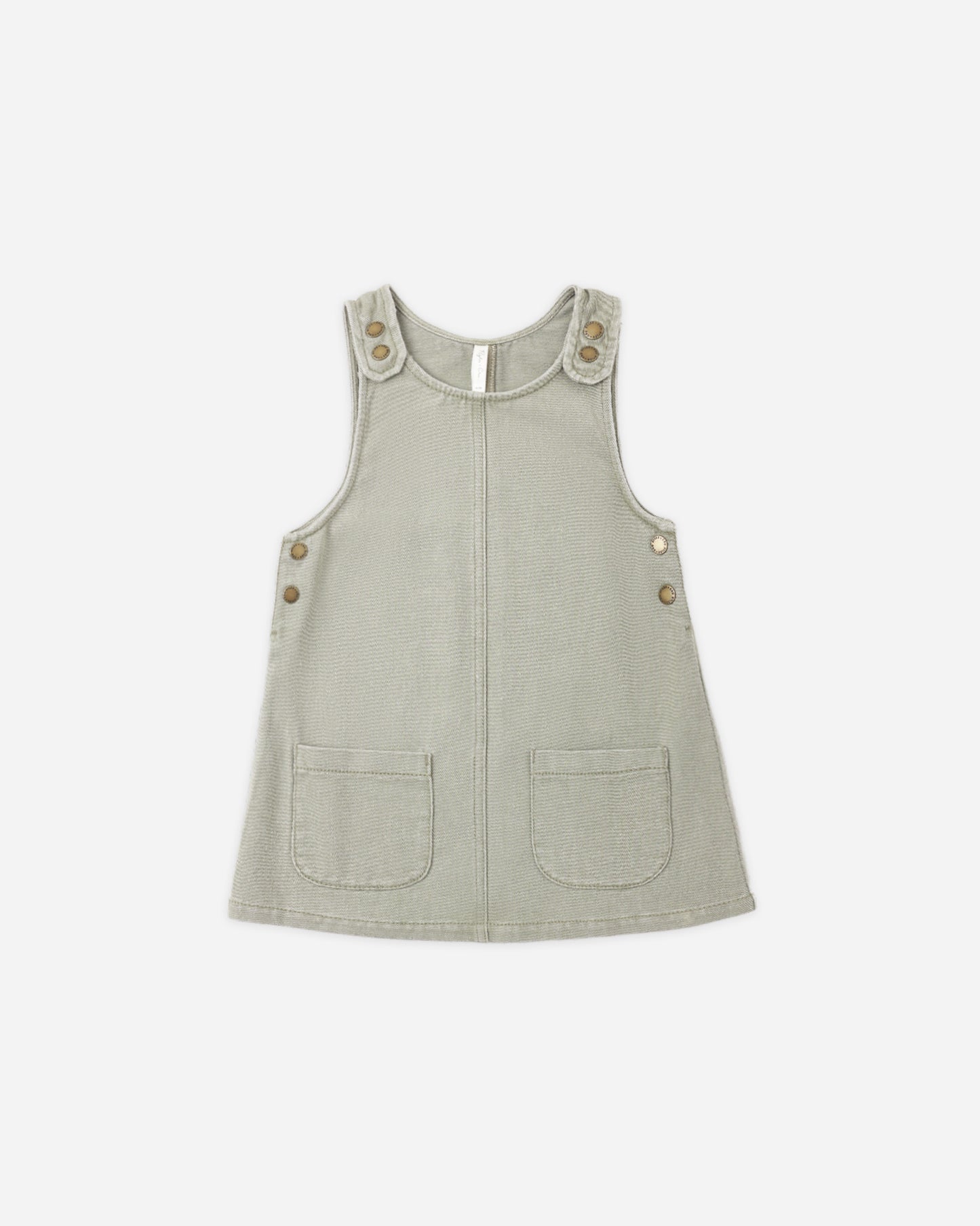 Odette Overall Dress Dark Sage - Rylee + Cru | Kids Clothes | Trendy Baby Clothes | Modern Infant Outfits |
