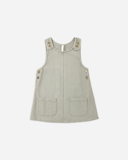Odette Overall Dress Dark Sage - Rylee + Cru | Kids Clothes | Trendy Baby Clothes | Modern Infant Outfits |