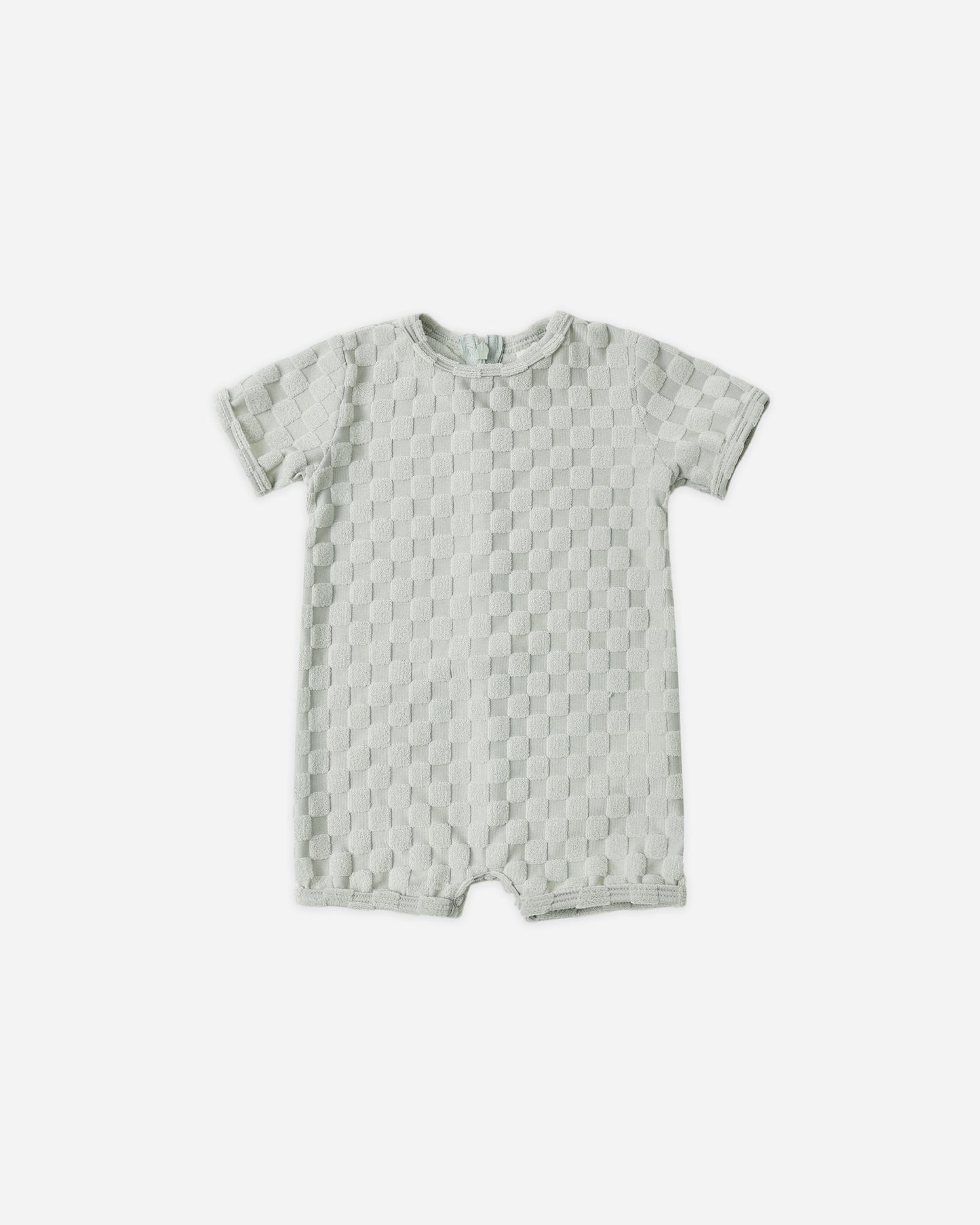 Shorty One-Piece Sage Check - Rylee + Cru | Kids Clothes | Trendy Baby Clothes | Modern Infant Outfits |