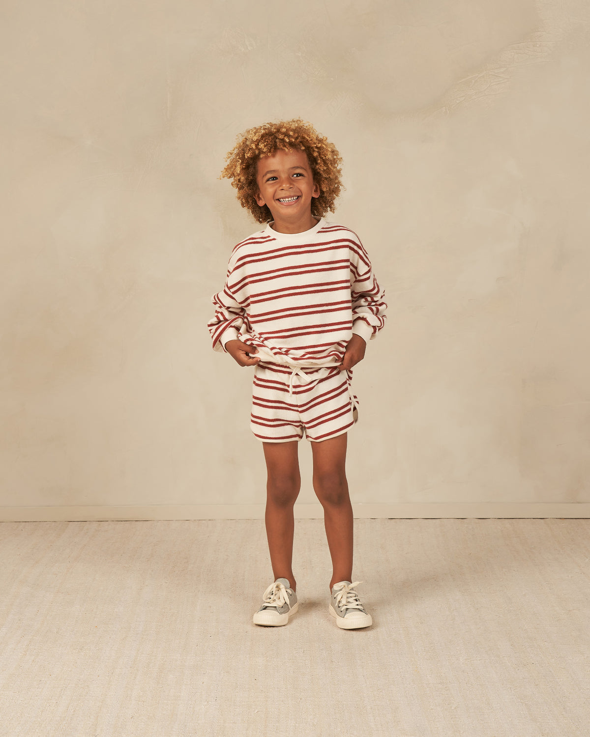 Rylee + Cru Mini Backpack in Green Stripe main image 1