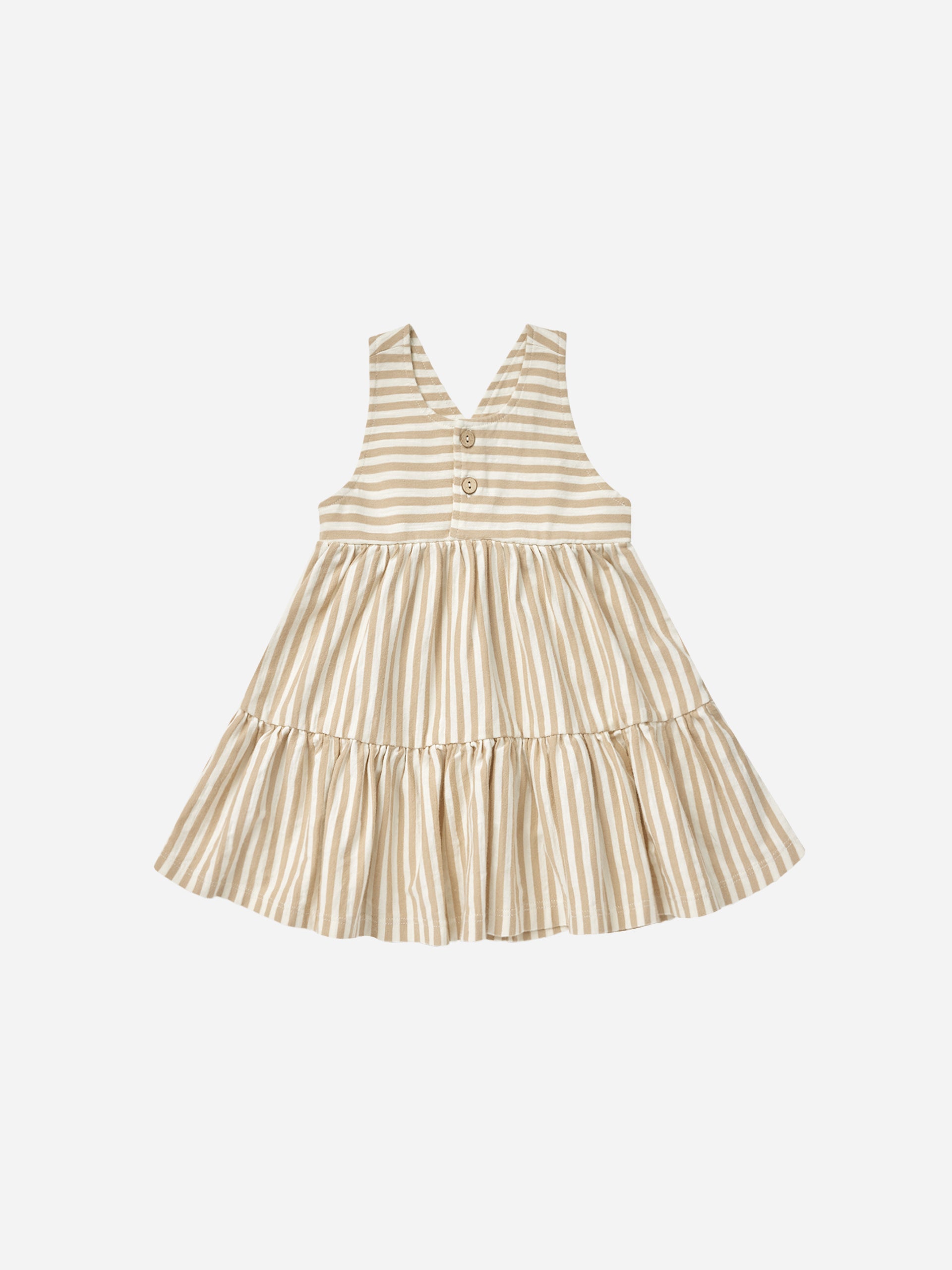 Ruby Swing Dress || Sand Stripe - Rylee + Cru | Kids Clothes | Trendy Baby Clothes | Modern Infant Outfits |