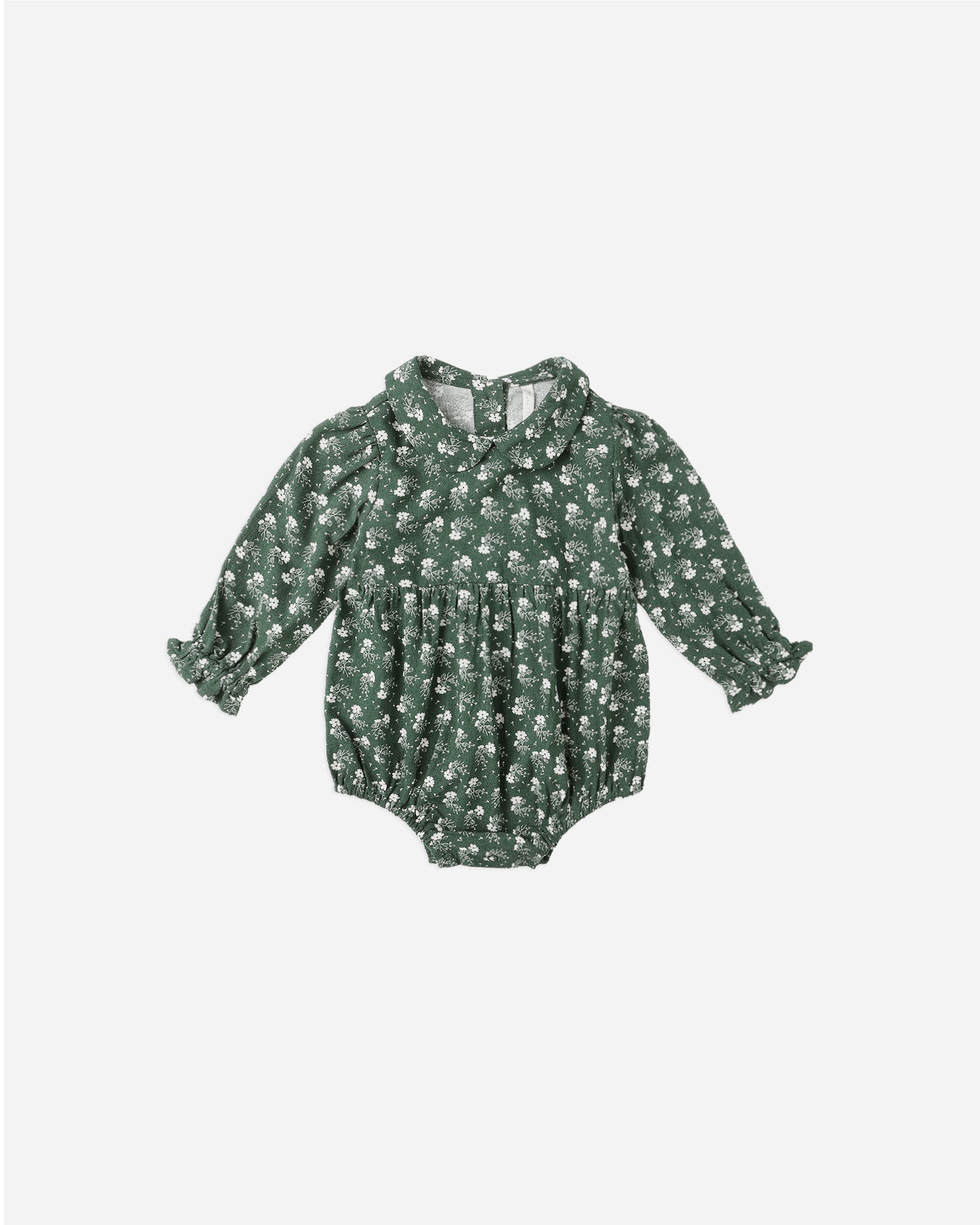 Cora Romper || Green Ditsy - Rylee + Cru | Kids Clothes | Trendy Baby Clothes | Modern Infant Outfits |