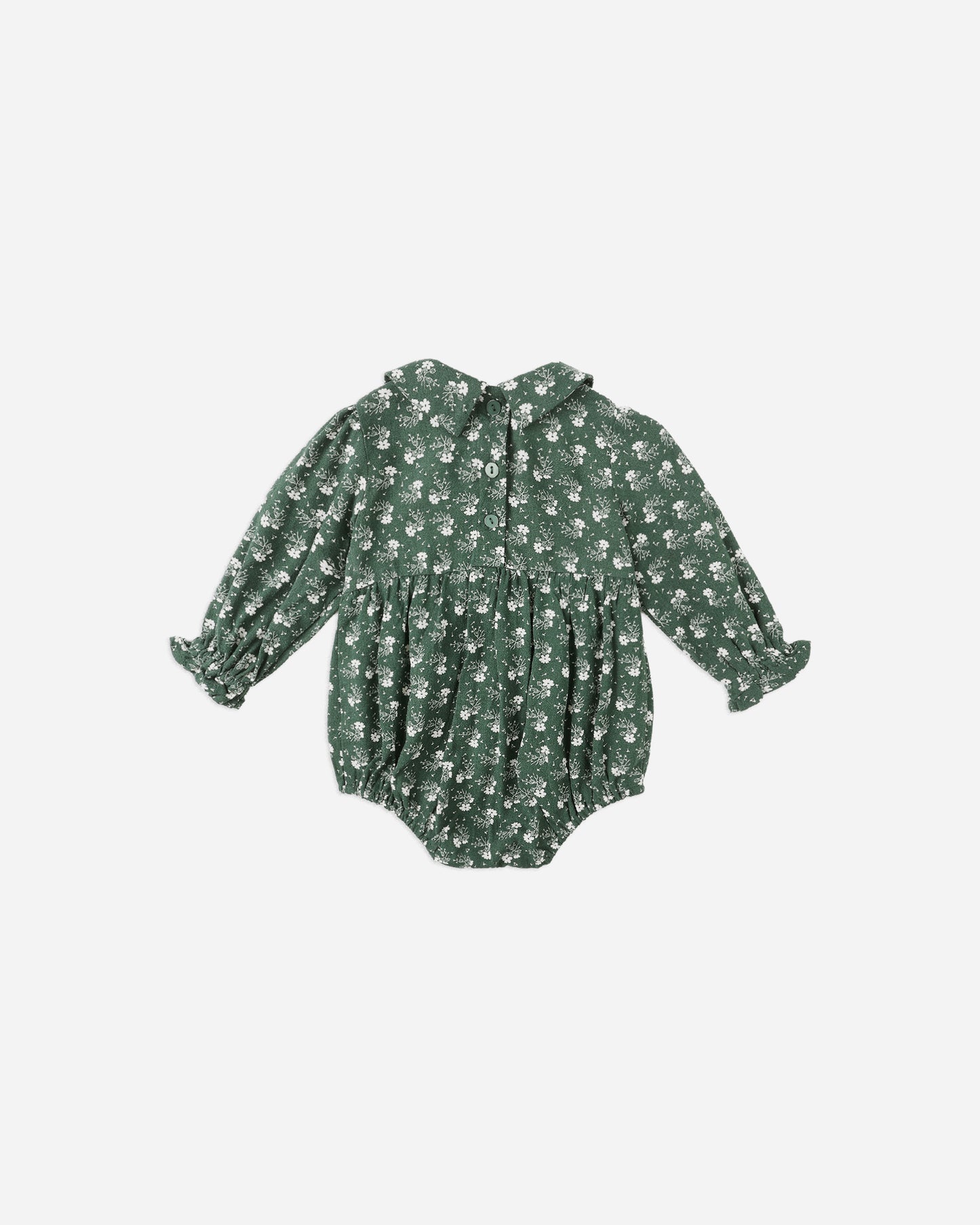 Cora Romper || Green Ditsy - Rylee + Cru | Kids Clothes | Trendy Baby Clothes | Modern Infant Outfits |