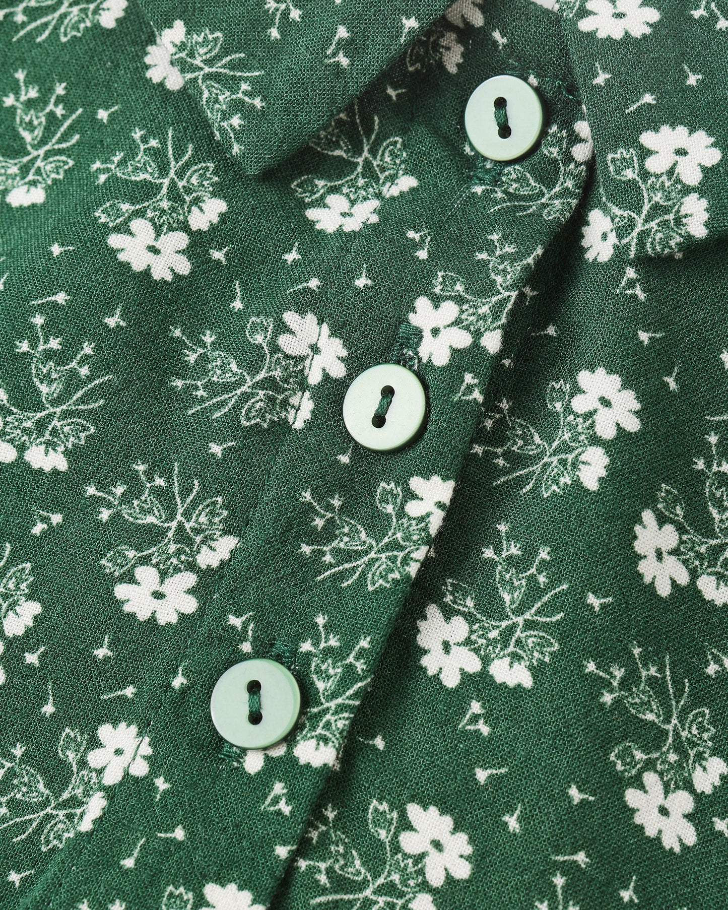 Cora Romper || Green Ditsy - Rylee + Cru | Kids Clothes | Trendy Baby Clothes | Modern Infant Outfits |