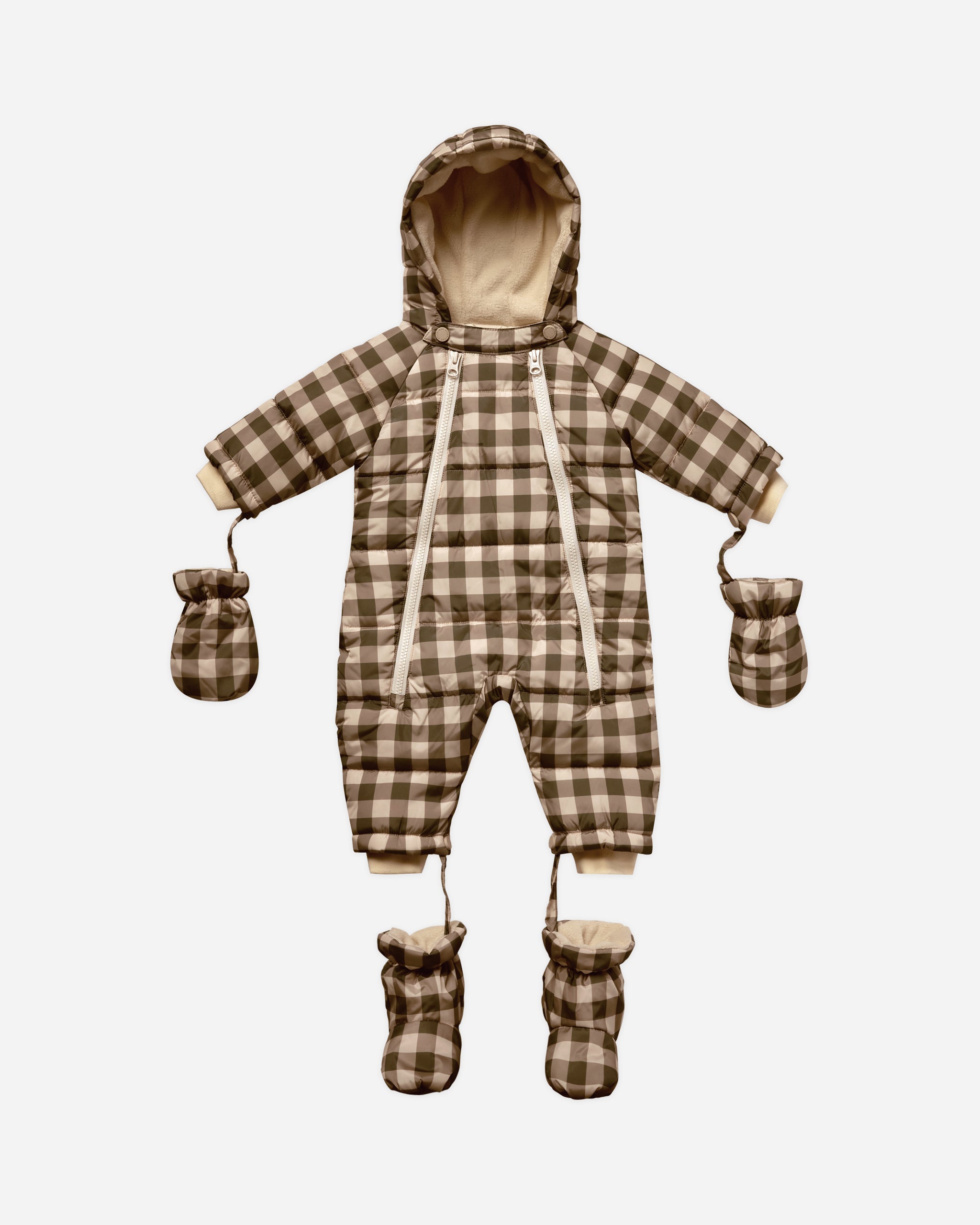Snow Puffer Suit || Charcoal Check - Rylee + Cru | Kids Clothes | Trendy Baby Clothes | Modern Infant Outfits |