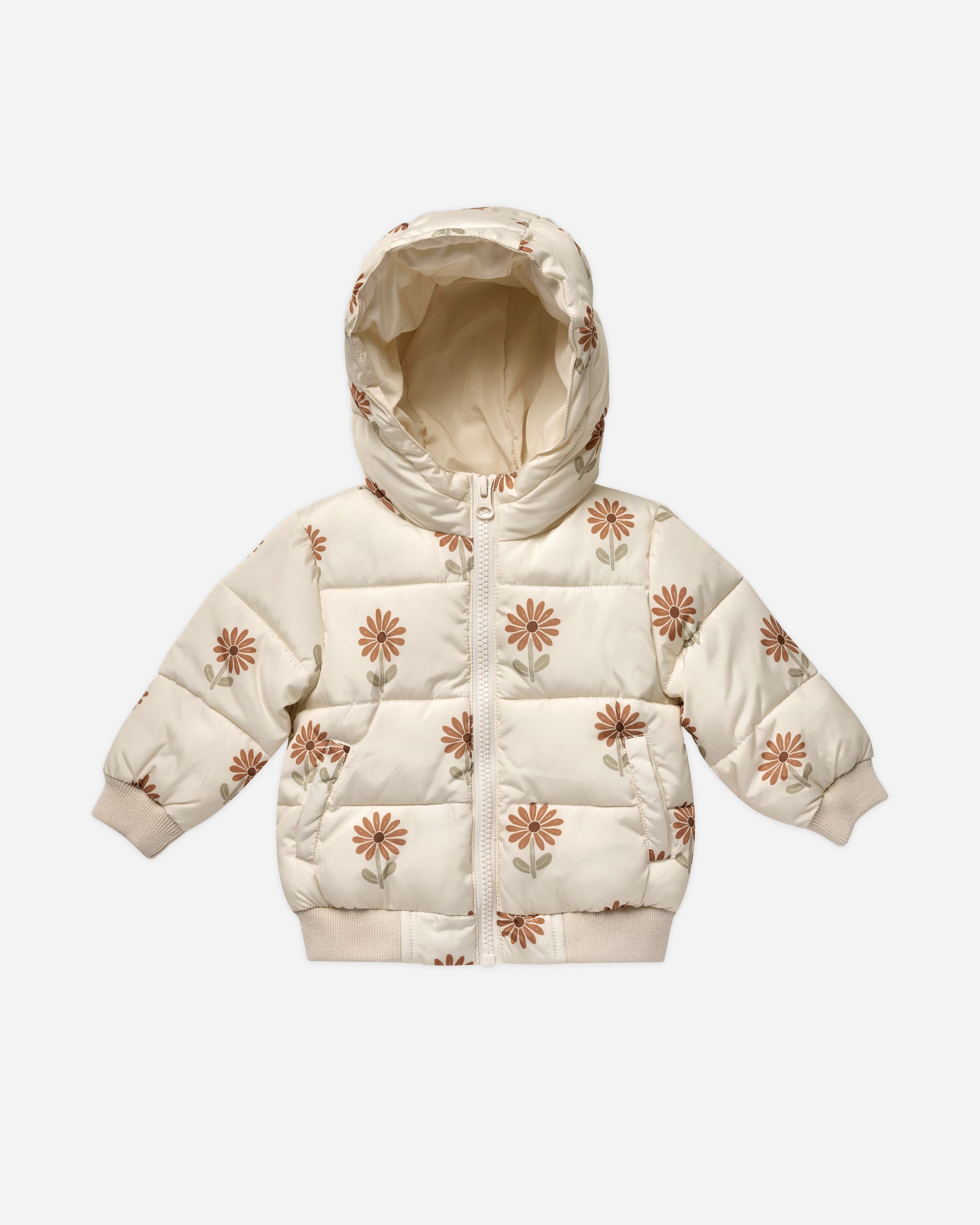 Puffer Jacket || Sunflower - Rylee + Cru | Kids Clothes | Trendy Baby Clothes | Modern Infant Outfits |