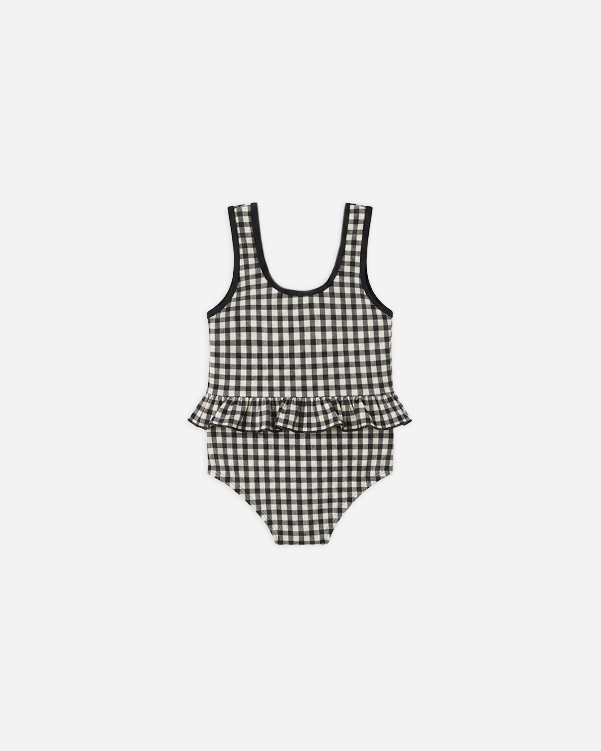 Skirted One-Piece Black Gingham - Rylee + Cru | Kids Clothes | Trendy Baby Clothes | Modern Infant Outfits |