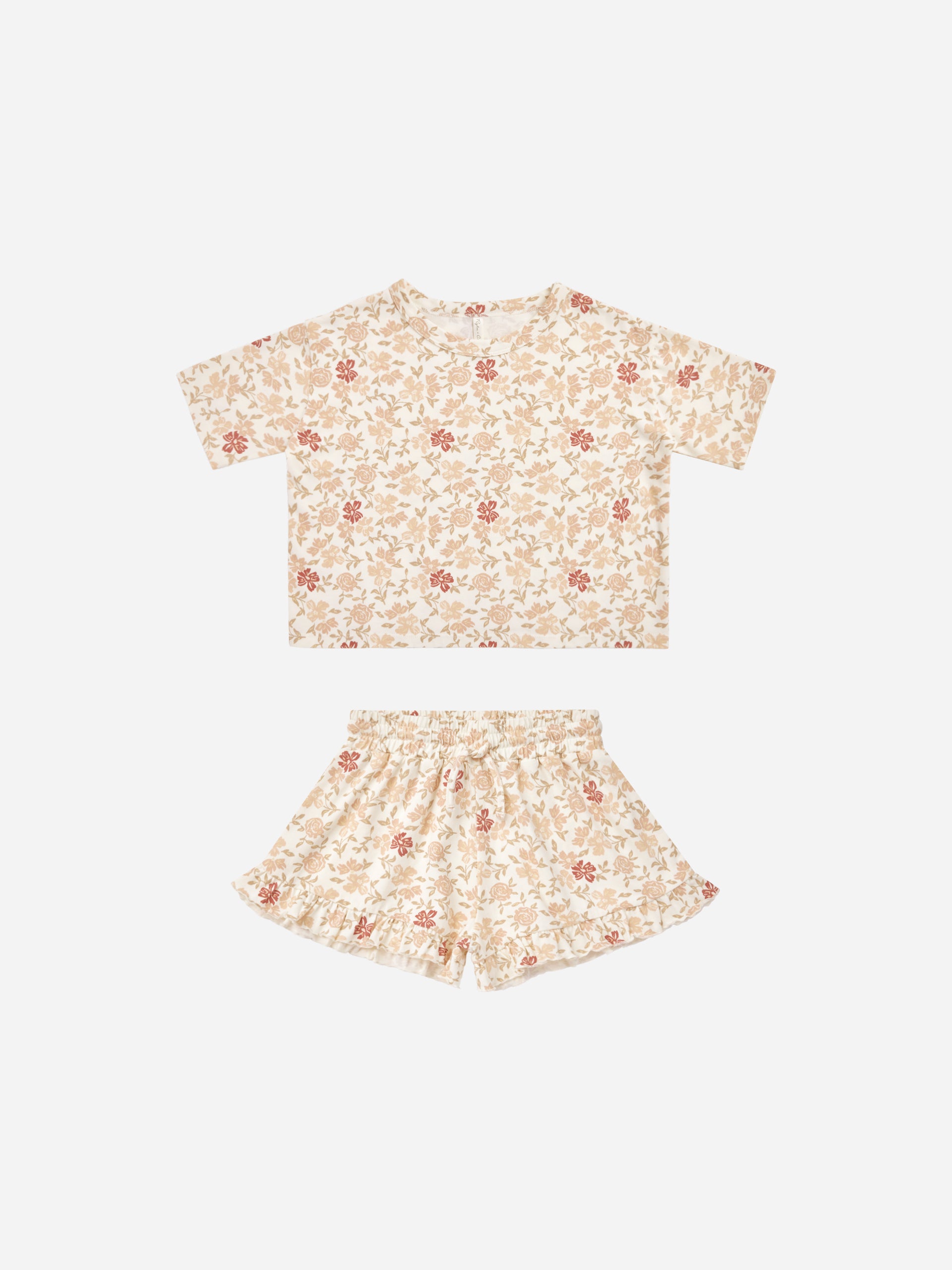 Mosie Set || Pink Floral - Rylee + Cru | Kids Clothes | Trendy Baby Clothes | Modern Infant Outfits |