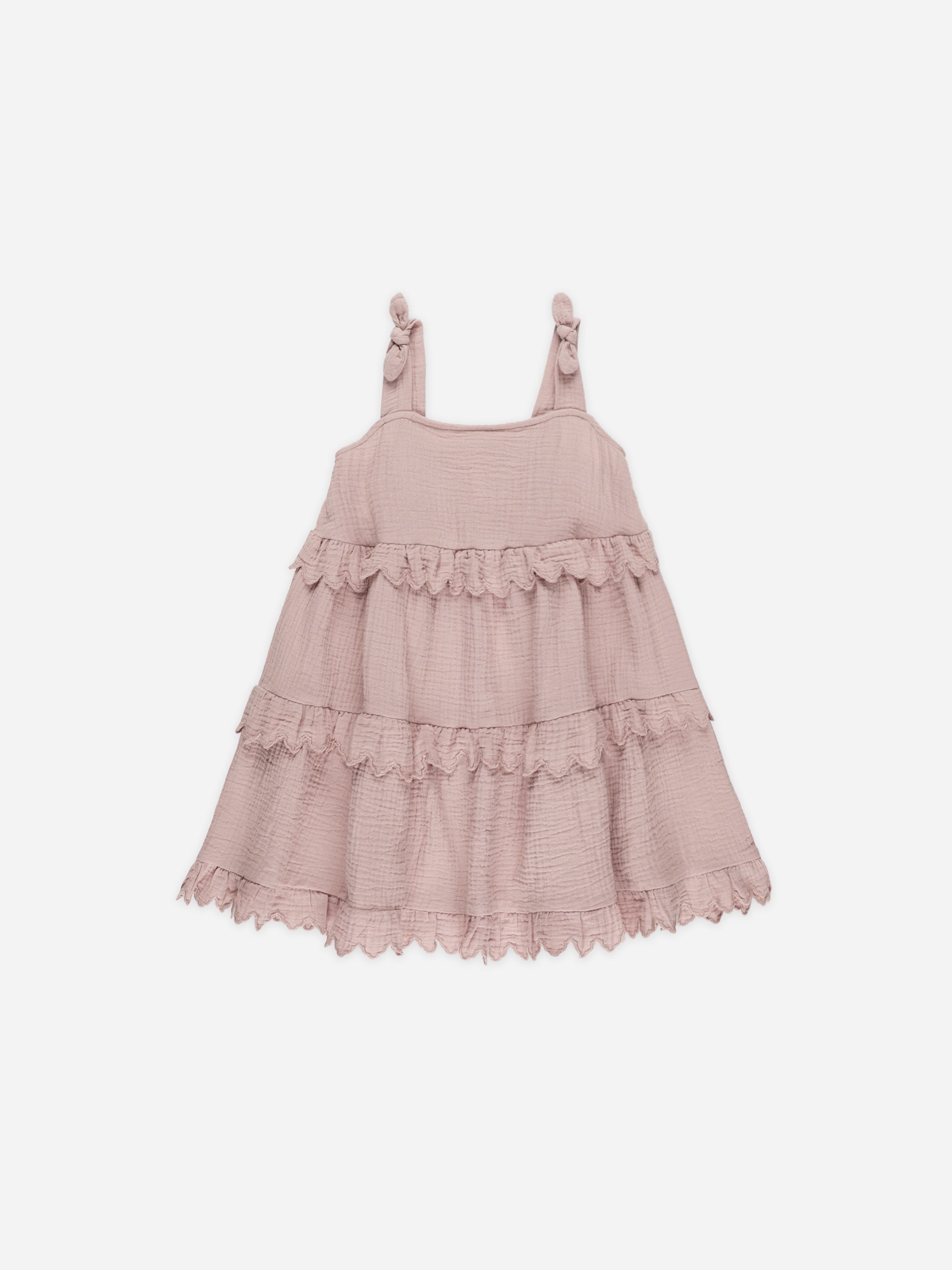 Ruffle Swing Dress || Mauve - Rylee + Cru | Kids Clothes | Trendy Baby Clothes | Modern Infant Outfits |