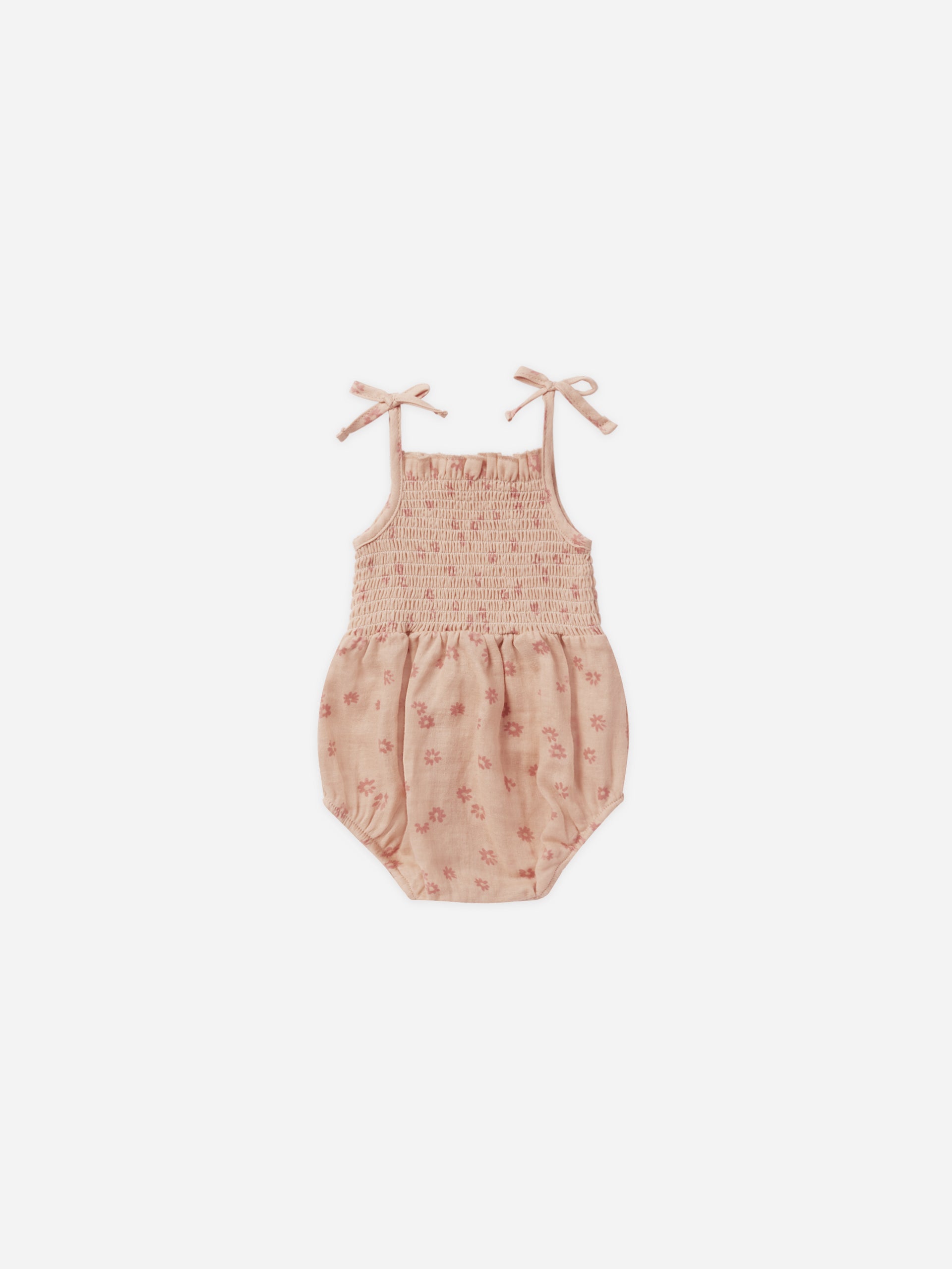 Kaia Romper || Pink Daisy - Rylee + Cru | Kids Clothes | Trendy Baby Clothes | Modern Infant Outfits |
