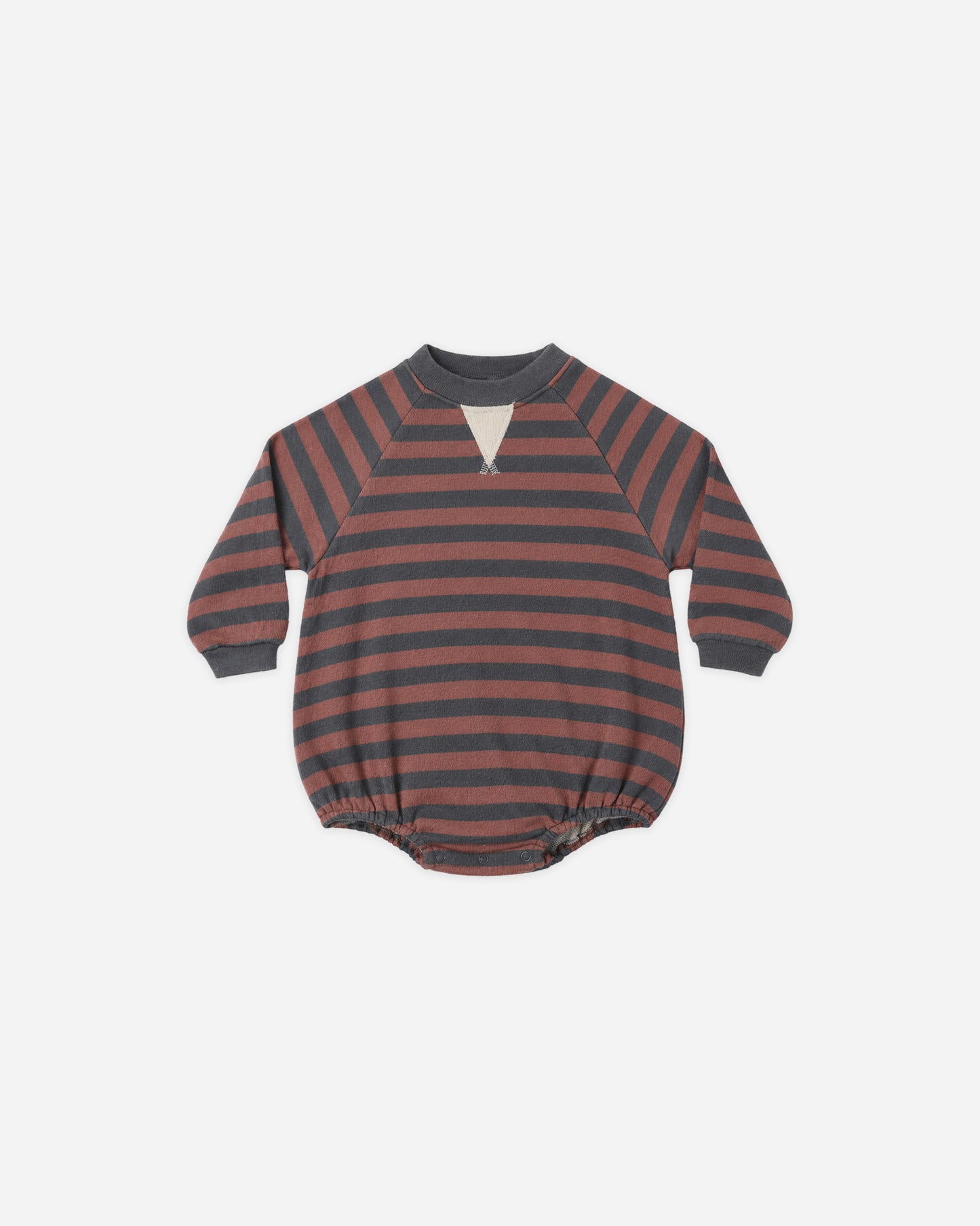 Crew Neck Romper Mulberry Stripe - Rylee + Cru | Kids Clothes | Trendy Baby Clothes | Modern Infant Outfits |