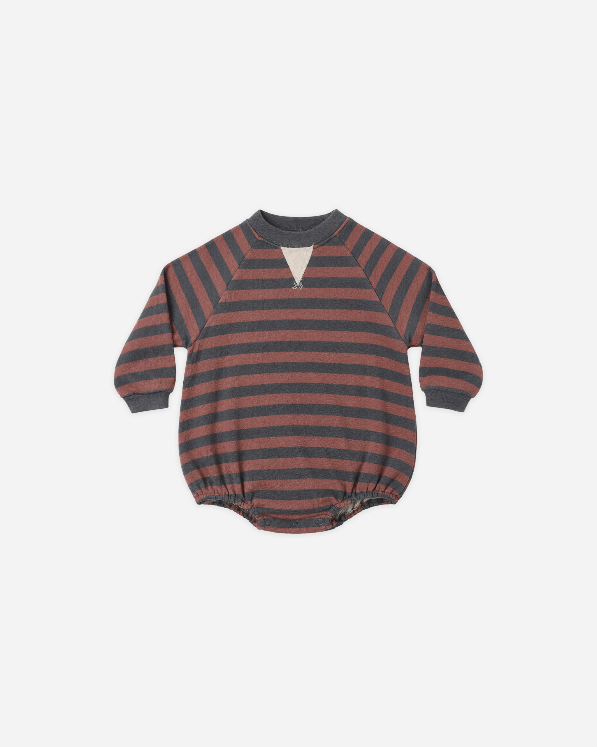 Crew Neck Romper Mulberry Stripe - Rylee + Cru | Kids Clothes | Trendy Baby Clothes | Modern Infant Outfits |